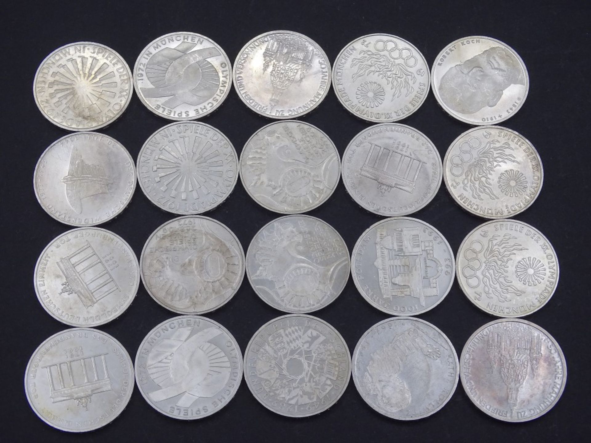 20x 10 DM Münzen,Silber,ges. 200 Deutsche Mar - Bild 2 aus 2
