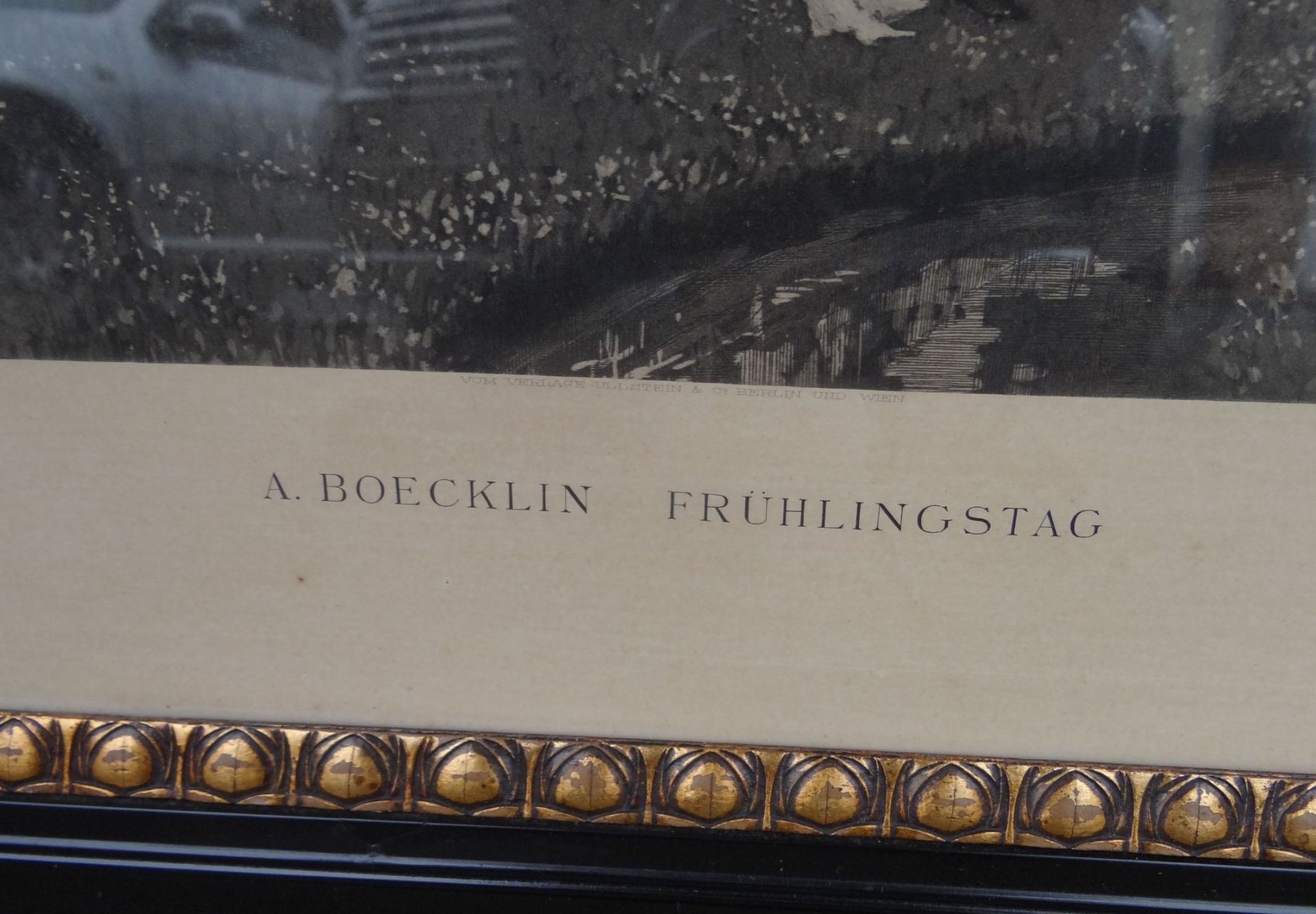 Arnold BÖCKLIN (1827-1901) "Frühlingstag" grosse Lithographie nach der Radierung von Max - Image 3 of 7