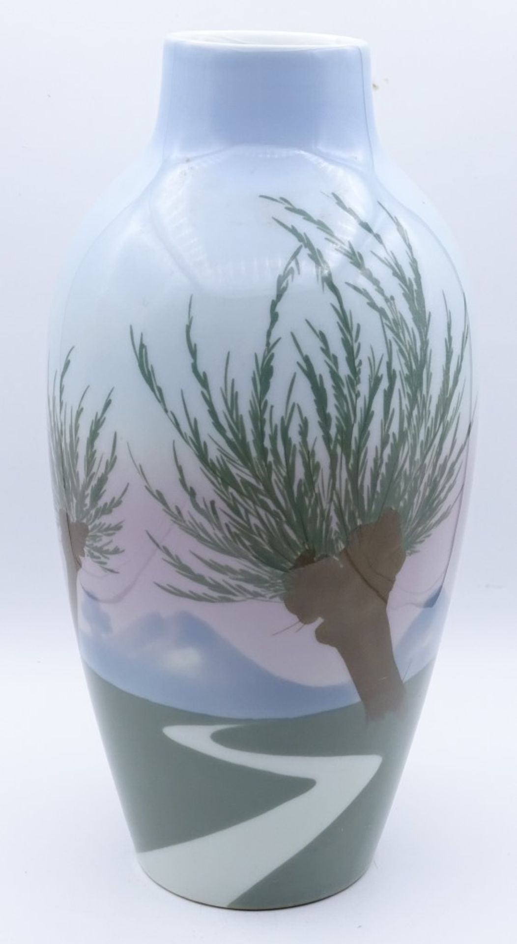 Vase mit Landschaftsmotiv, "J&C",H- 26,5cm