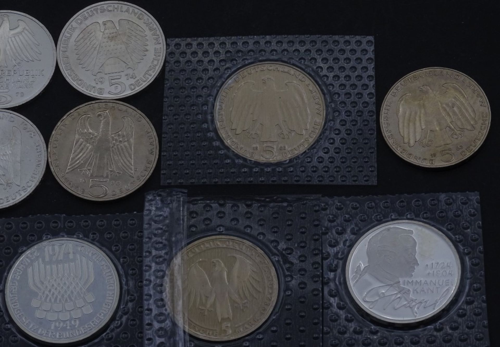 17x 5 Dm Münzen,Silber + Nickel,ges. 85 Deutsche Mar - Bild 4 aus 7