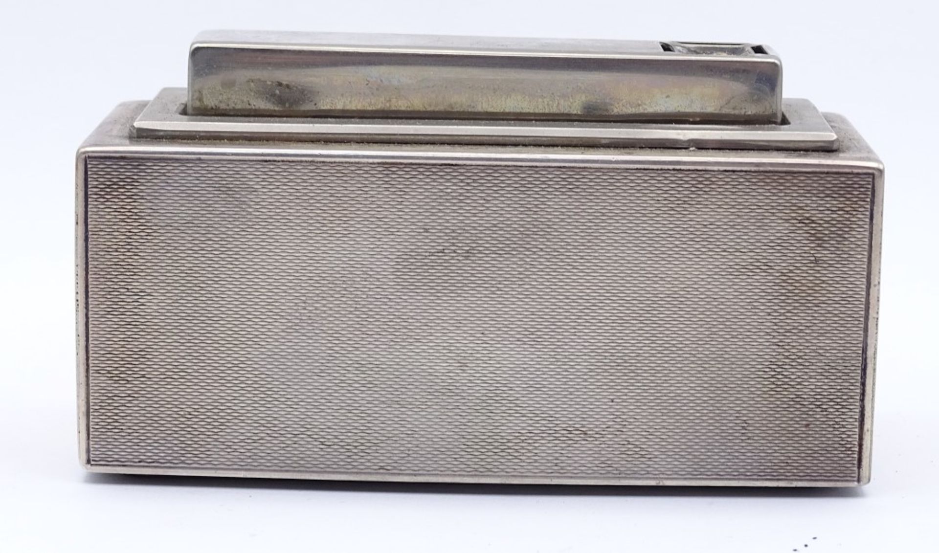 Tischfeuerzeug in Sterling Silber Gehäuse,Funktionstüchtig,L-10,4cm,H-6,0