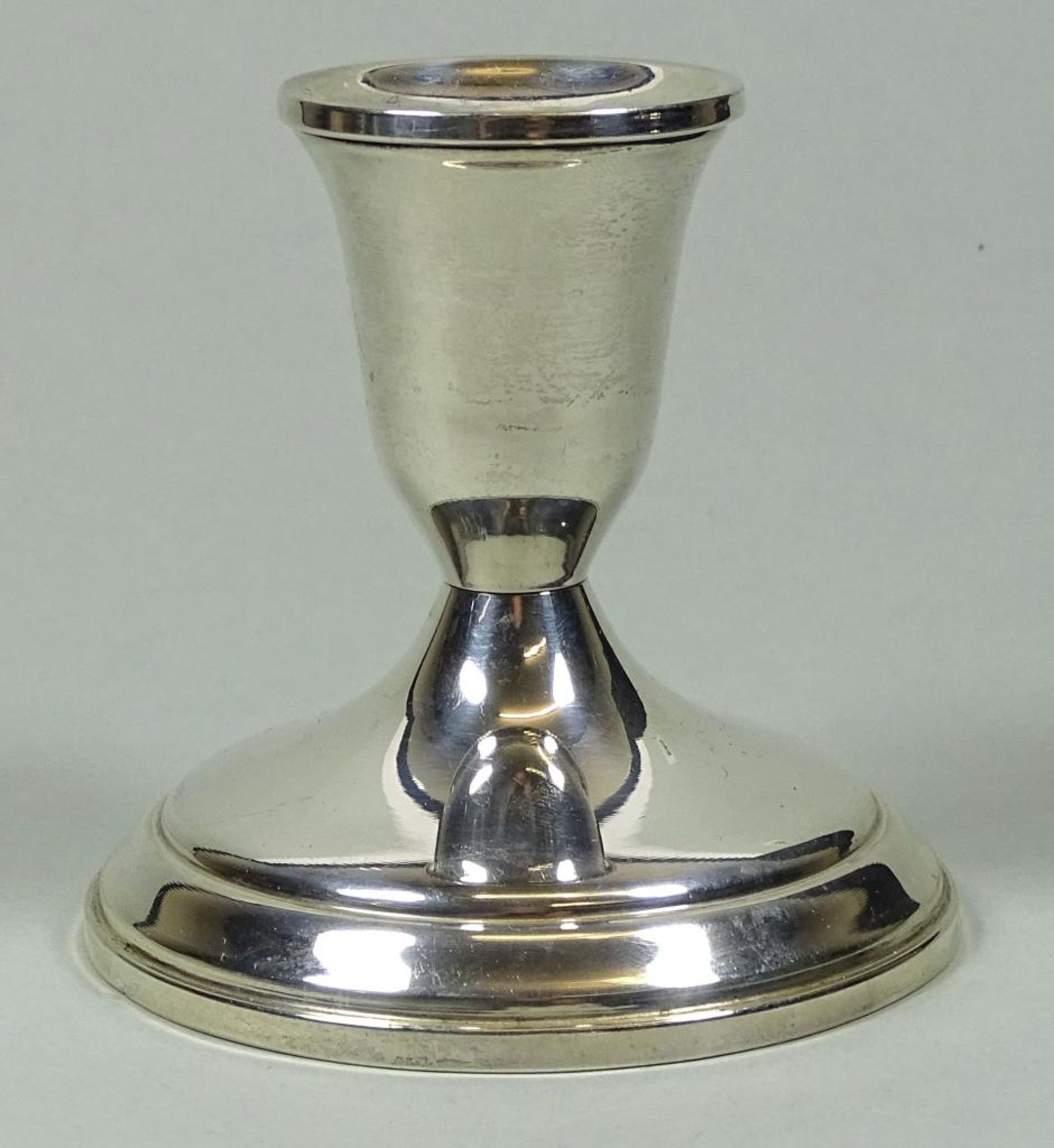 einzelner Silberleuchter-925- "Towles" gefüllter Stand, H-8 cm, 150 gr.., gut erhalte