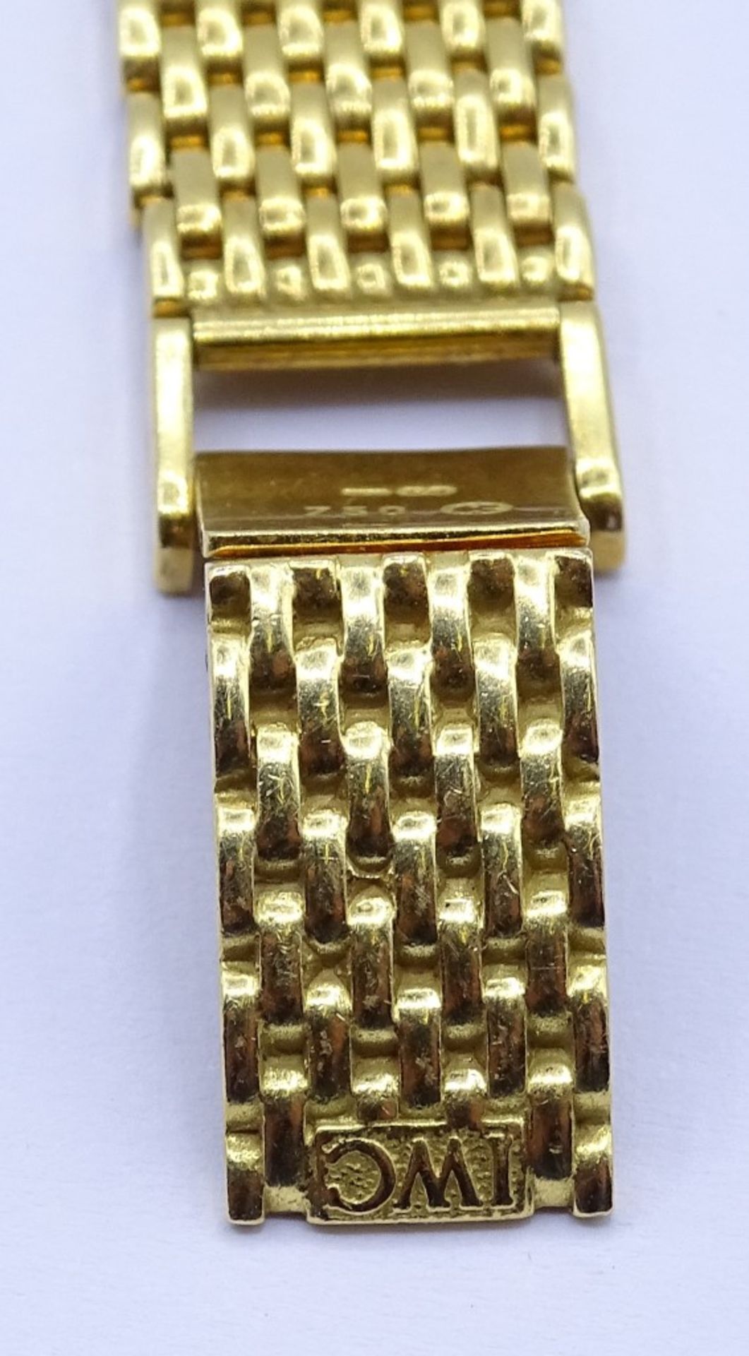 DAU "IWC",International Watch & Co - Schaffhausen,Vollgold GG 0.750,Quartz,Werk läuft derzeit, - Image 9 of 9