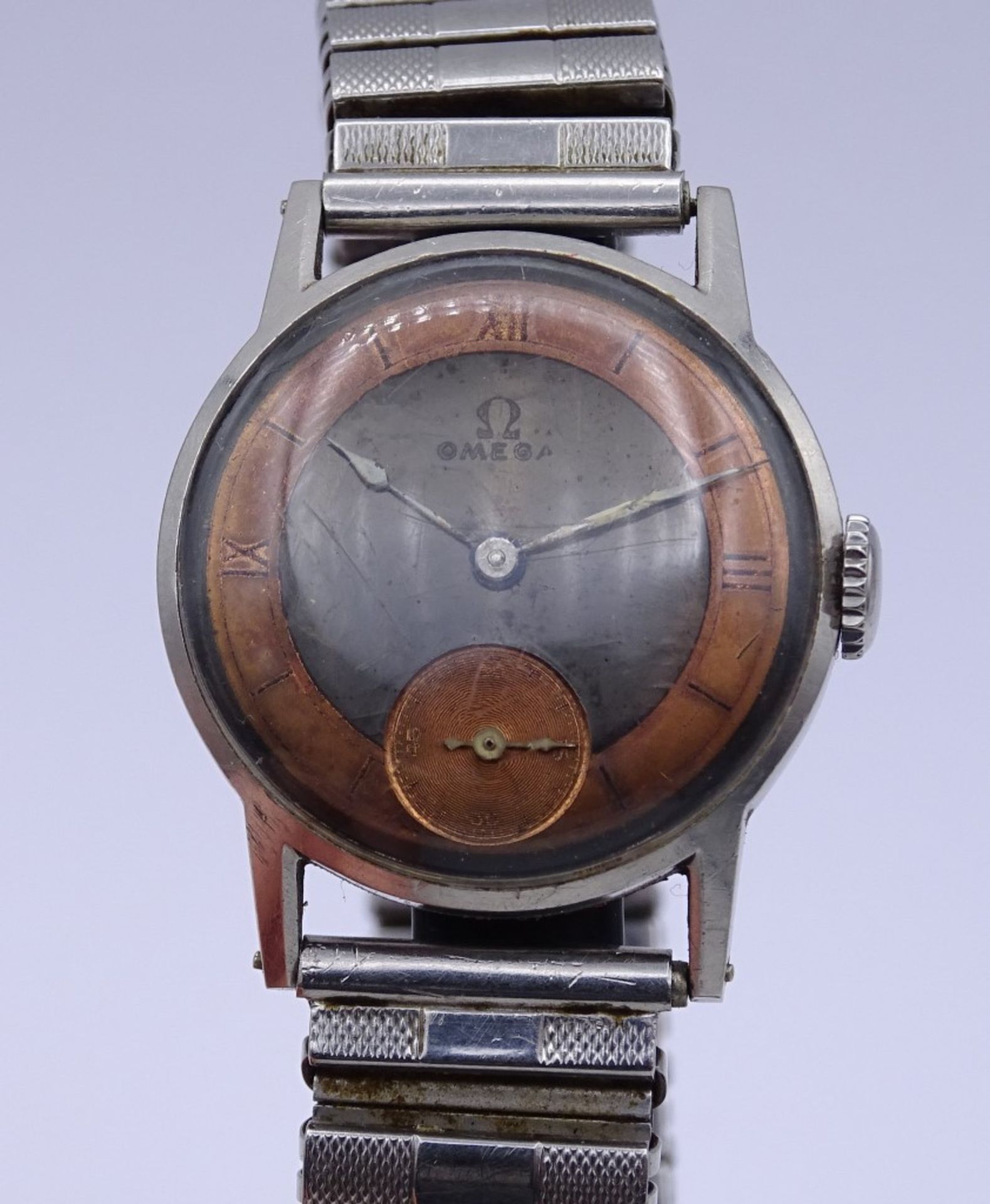 Armbanduhr "Omega",cal.26.5T3 ,Militär Armbanduhr,1940er Jahre,mechanisch,Werk läuft,Edelstahl,d-