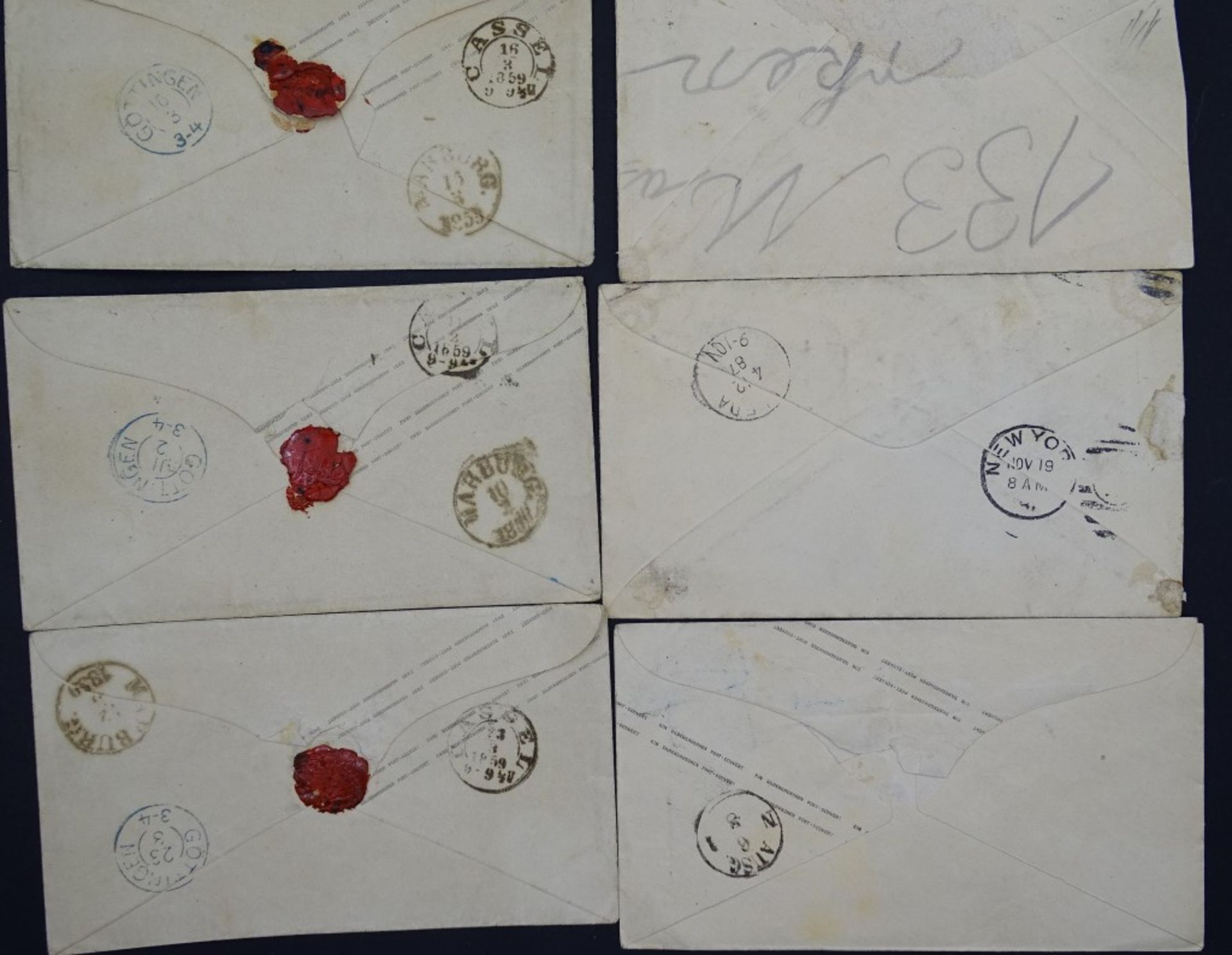6x Ganzstücke mit aufgedruckten Briefmarken,tw.mit Wachssiegel Rest - Bild 6 aus 10