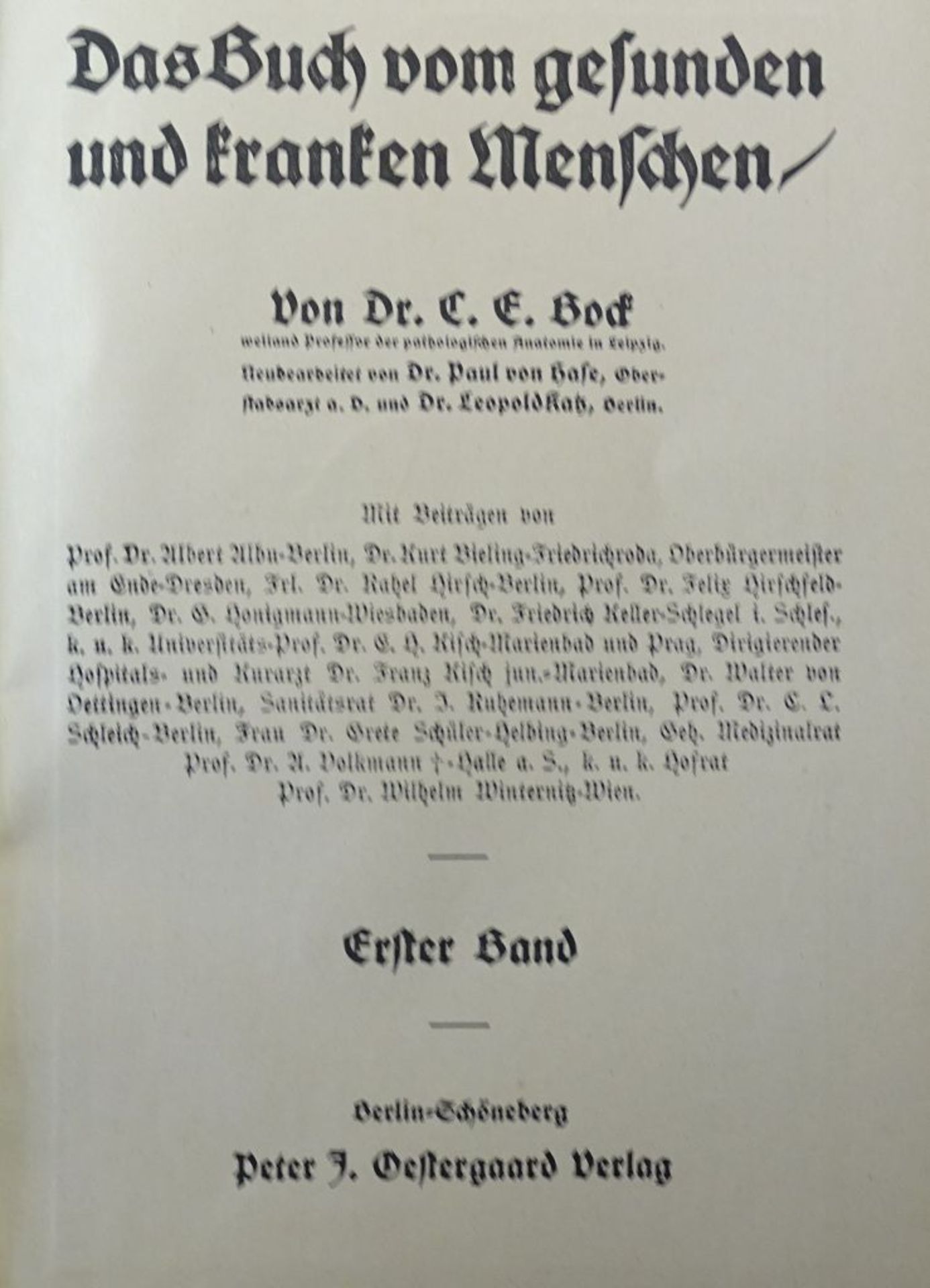 Prof.Dr.C.E.Bock, Das Buch vom gesunden u. kranken Menschen, 1. u. 2. Band, 1921. - Image 2 of 5