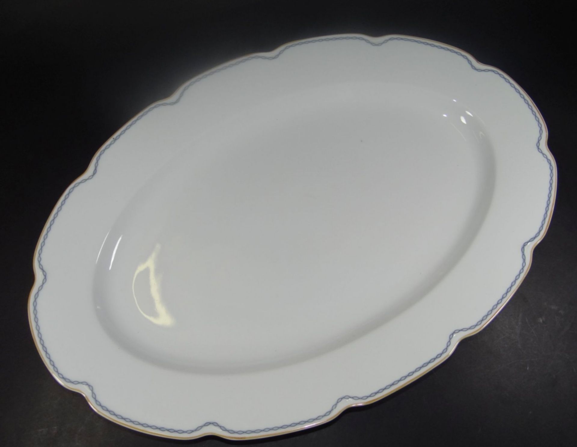 grosse ovale Fleischplatte "Rosenthal" um 1920, 50x32 cm