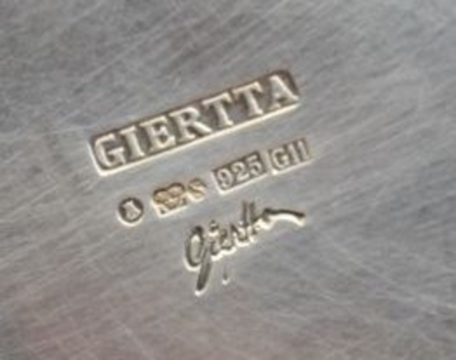 Silberschale, Claes Giertta, Schweden, 925er Silber, 274,5gr., Widmungsschild mit Gravur "OW", orig. - Bild 2 aus 2