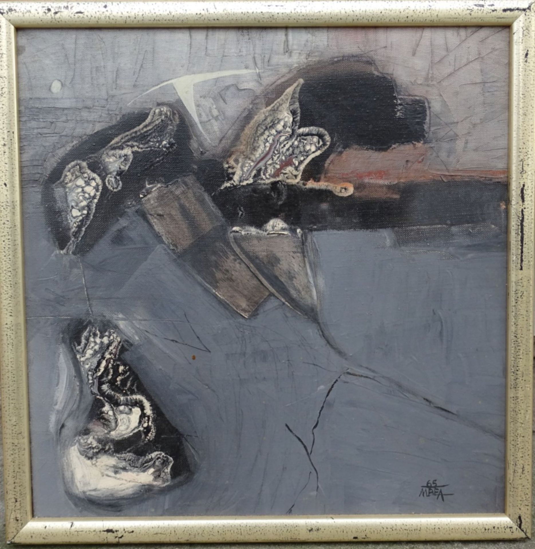 Manuel BEA CERVERA (1934-1997), 1965, ohne Titel, Öl/Leinen, gerahmt, RG 40x40 cm, - Bild 2 aus 4