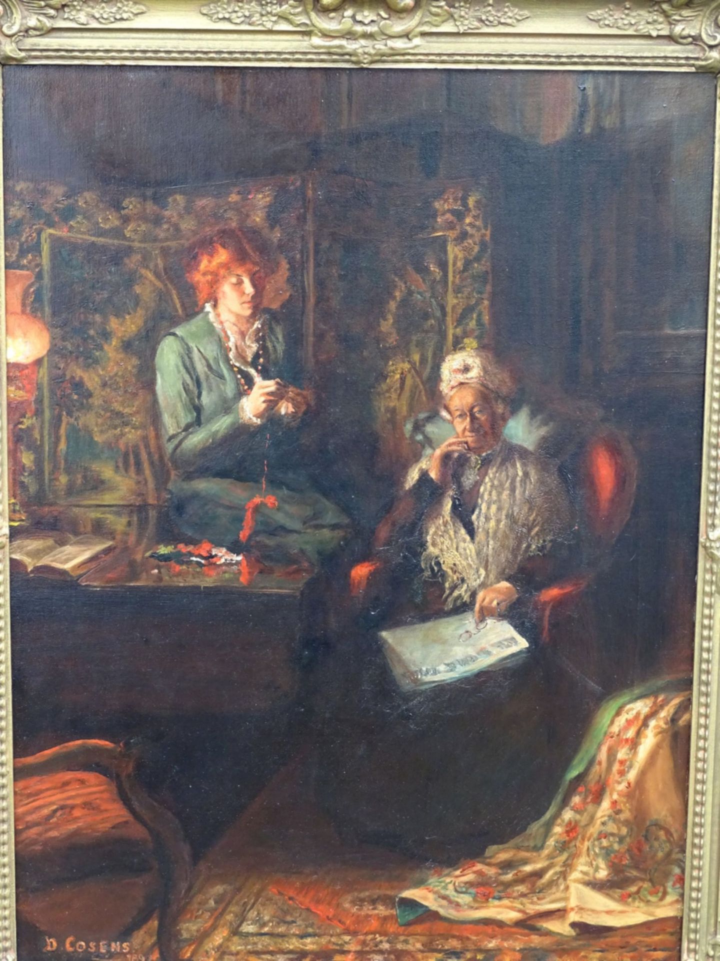 David Cosens, 1899 "Good companions" betitelt, Öl/Leinen, gerahmt, RG 74x58 c