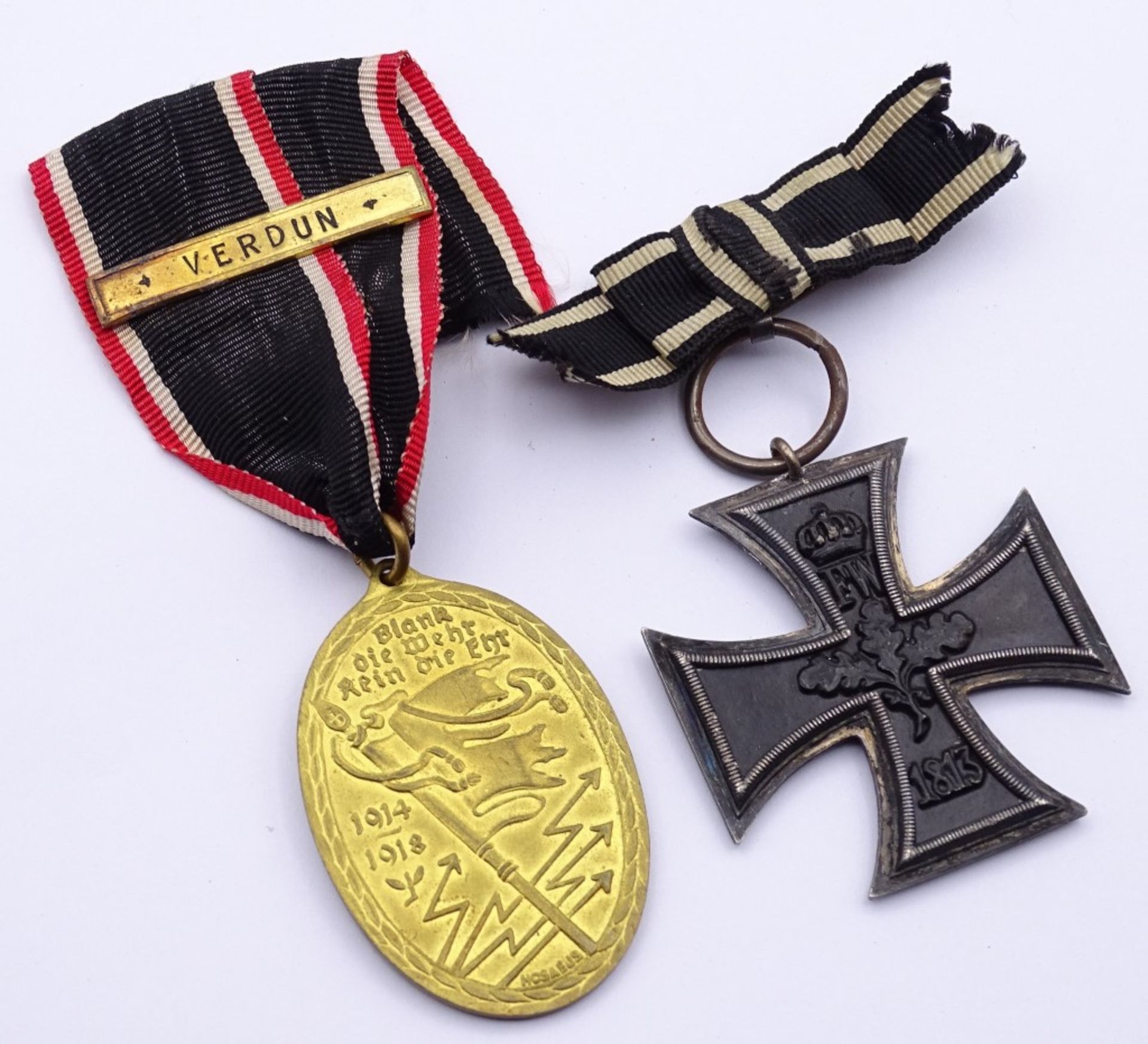 EK 1.WK,2.Klasse und Kyffhäuserbund Medaille an Band