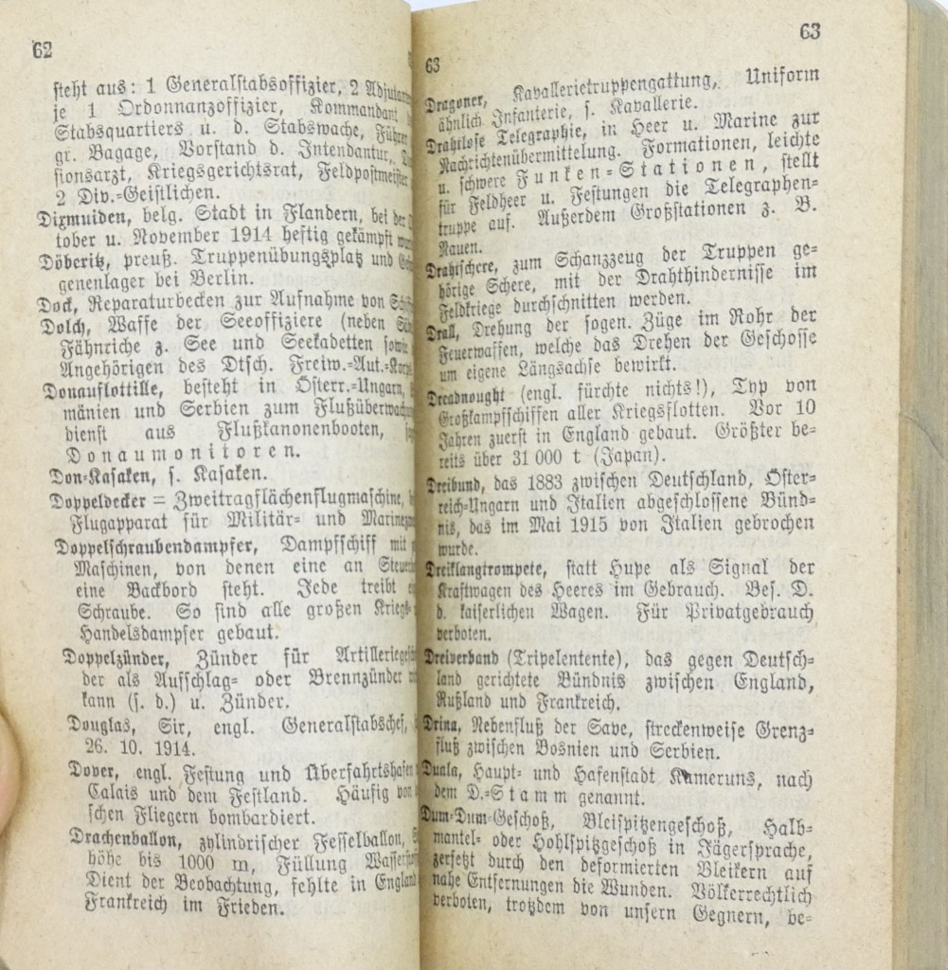 Auskunftsbuch über Krieg,Heer und Flotte, 1915 (11x7cm - Bild 6 aus 8