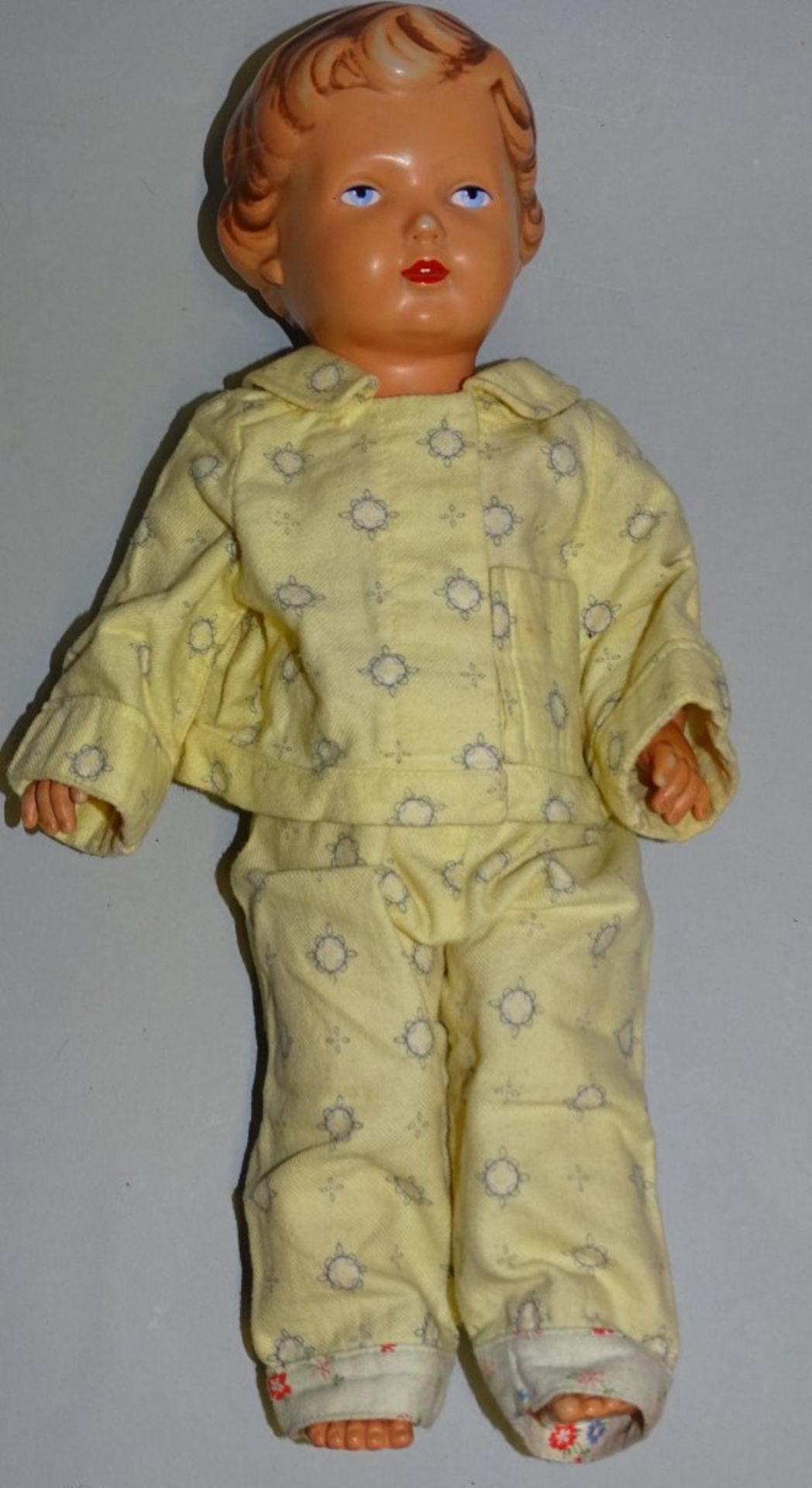 Schildkröt Puppe Nr. 36 in Schlafanzug,Alters-u. Gebrauchsspuren,H-35c