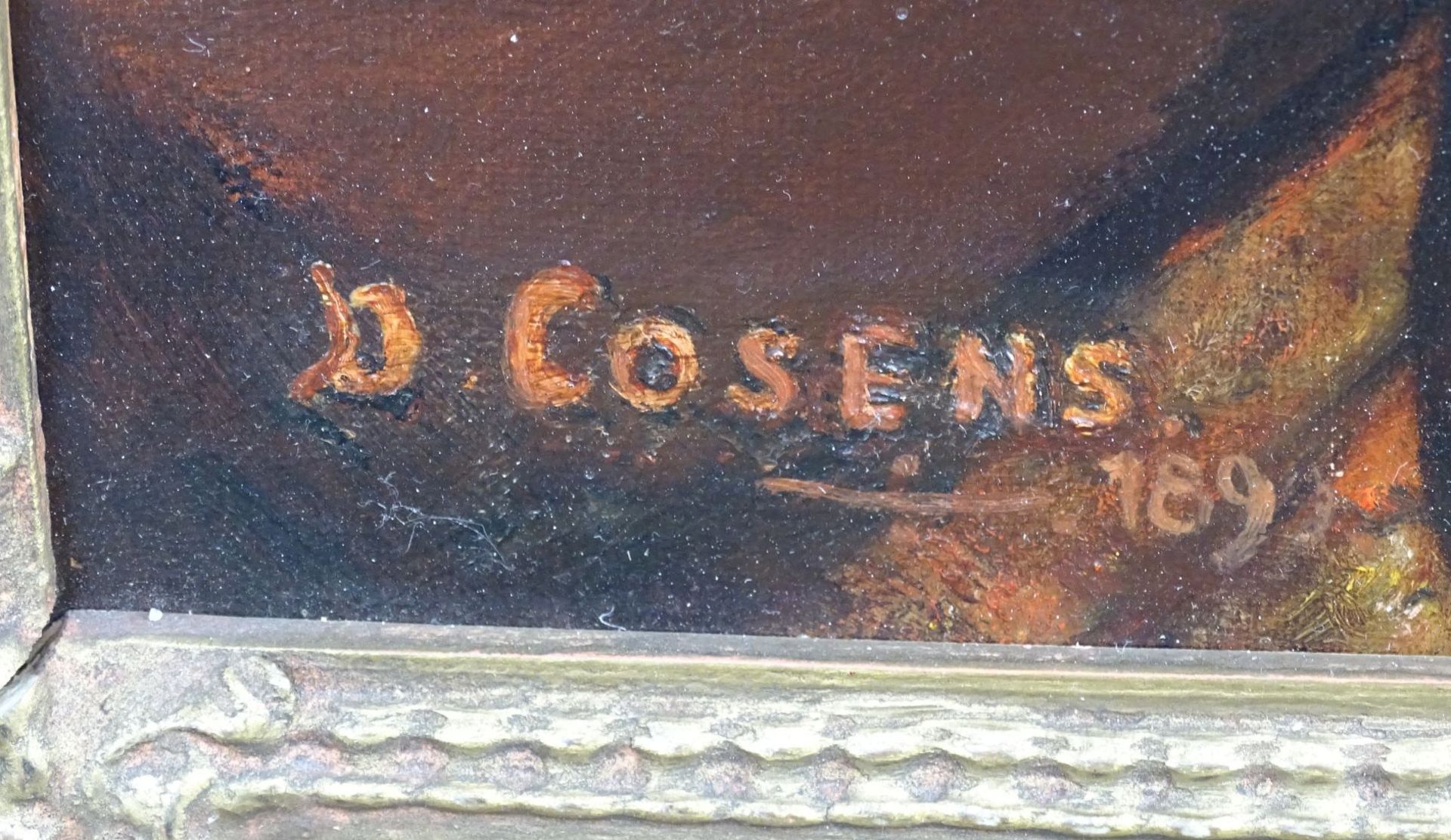 David Cosens, 1899 "Good companions" betitelt, Öl/Leinen, gerahmt, RG 74x58 c - Bild 3 aus 5