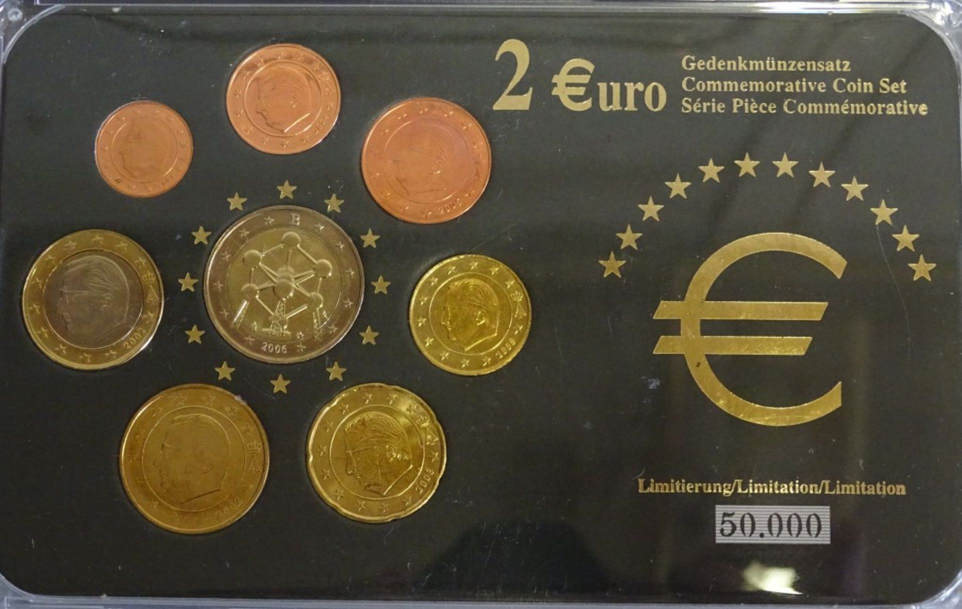 Konvolut Euro Gedenk-u. Kursmünzsätze in Kasten,ges.11 Stück,= 42,68 Euro.O - Bild 6 aus 10