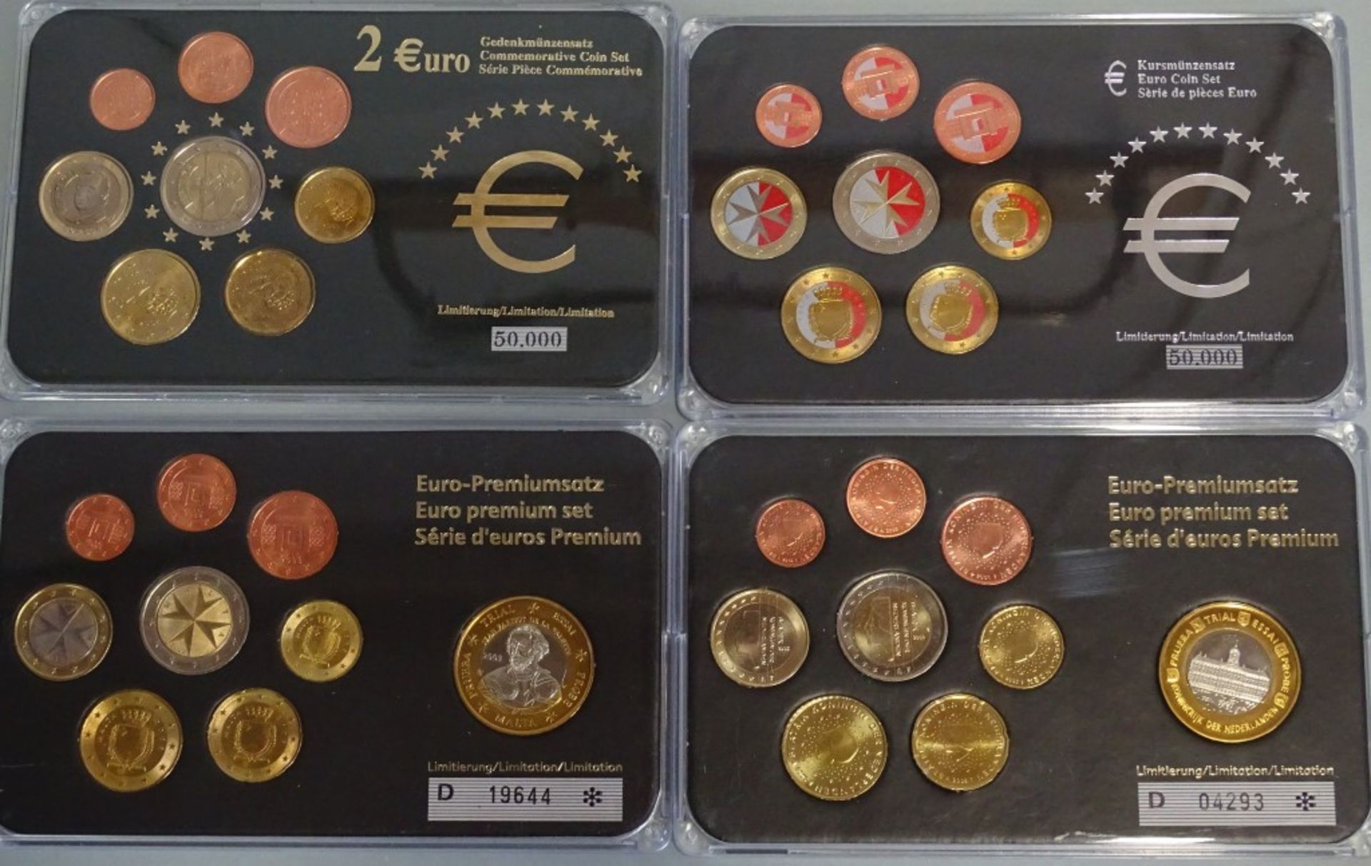 Konvolut Euro Gedenk-u. Kursmünzsätze in Kasten,ges.11 Stück,= 42,68 Euro.O - Bild 3 aus 10