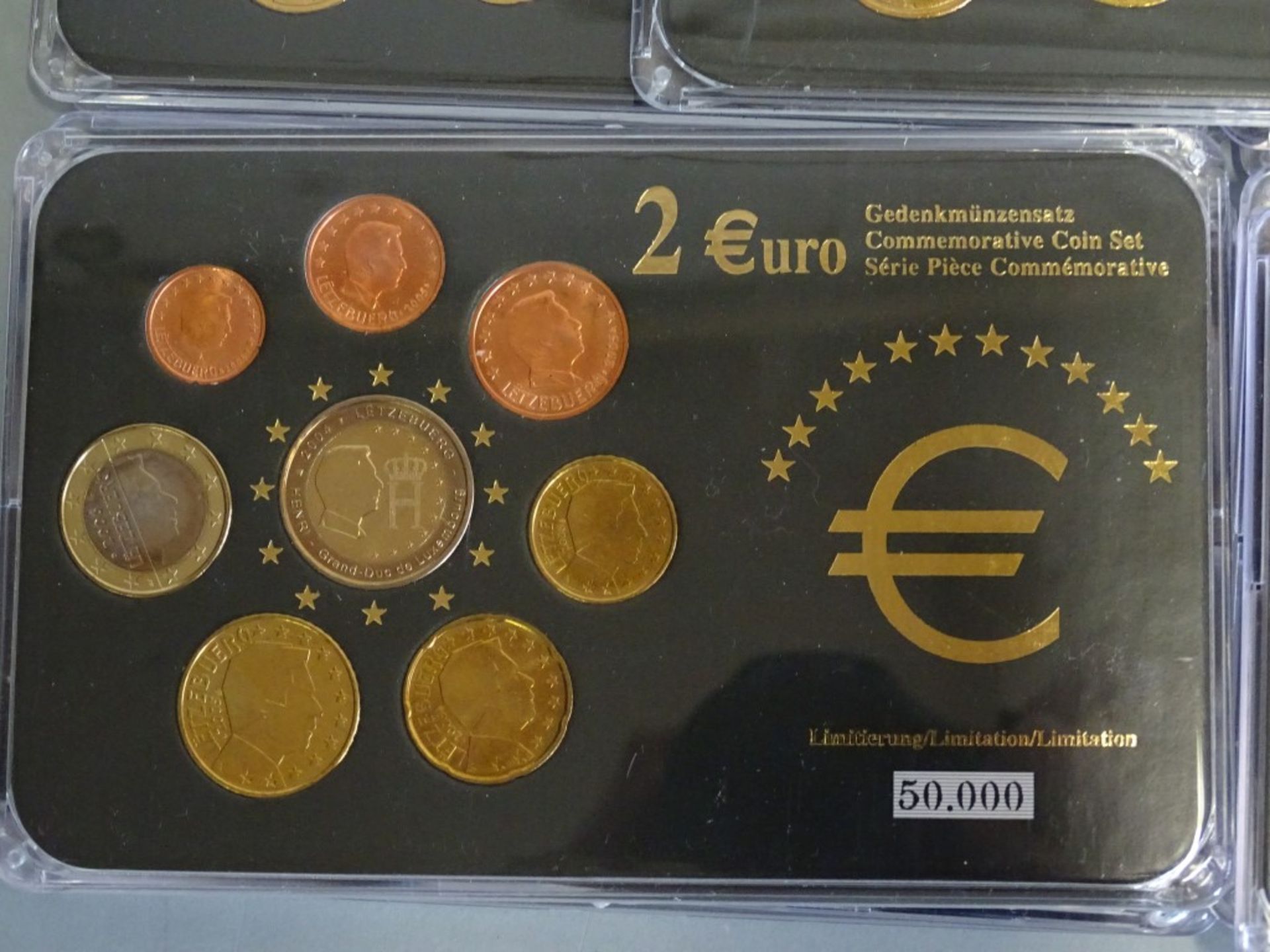 Konvolut Euro Gedenk-u. Kursmünzsätze in Kasten,ges.11 Stück,= 42,68 Euro.O - Bild 7 aus 10