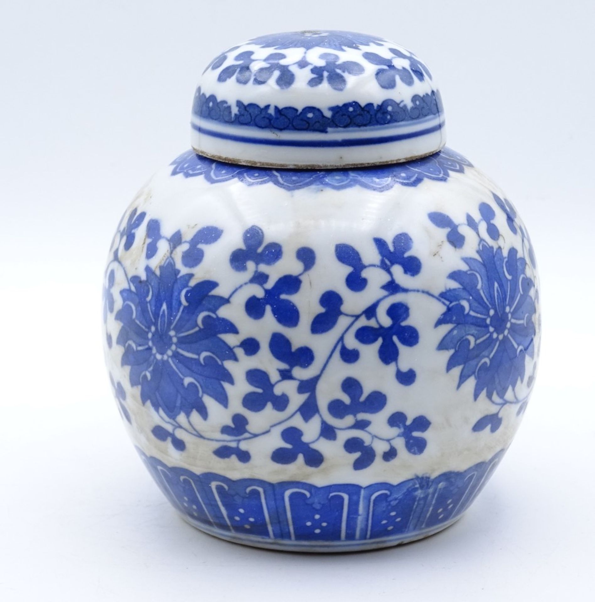 Teedose,China,blaumalerei,im Boden chin.gemarkt,H-12cm - Bild 3 aus 5