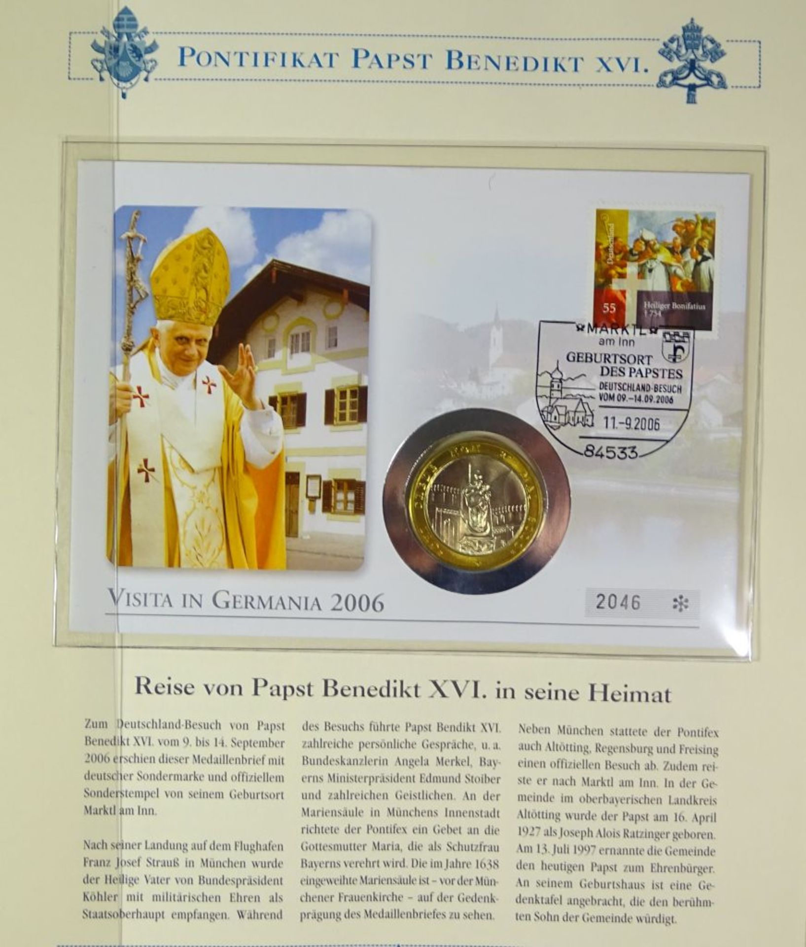 Pontificat Benedict XVI , ca. 30 Seiten - Bild 2 aus 10