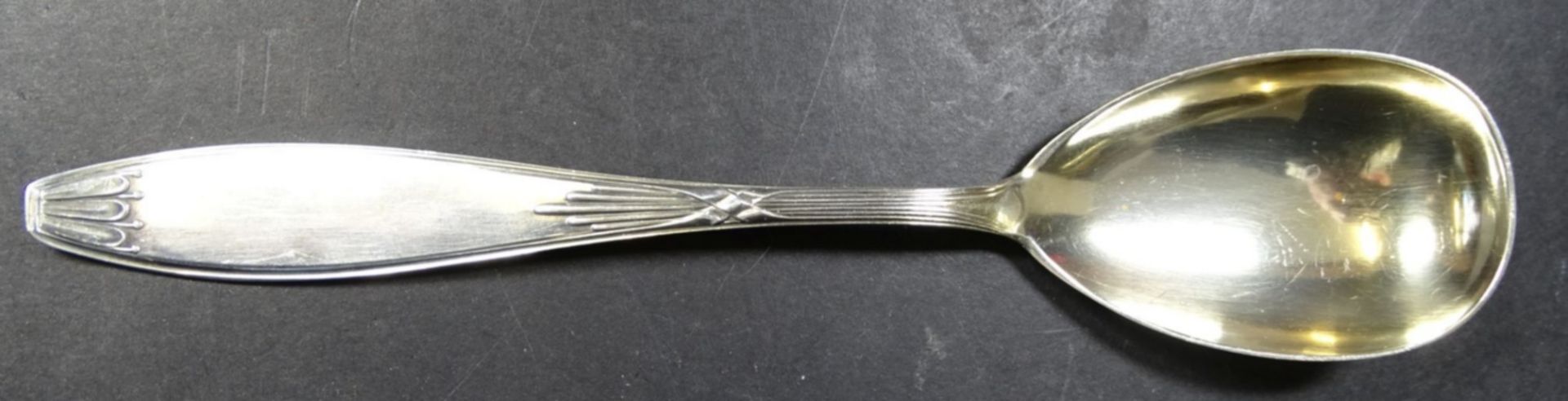 Jugendstil-Vorlegelöffel, Silber-800- "WTB", L-18,5 cm, 40 gr