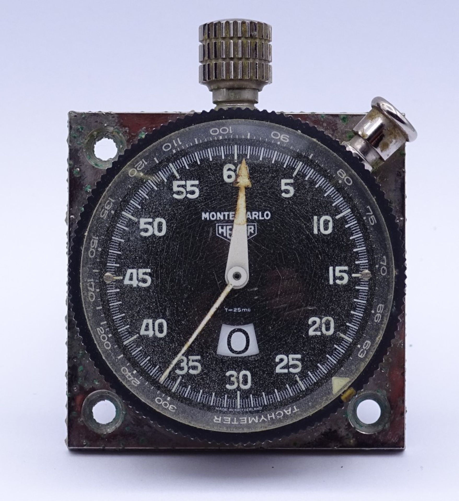 Dashboard Uhr "HEUER Monte-Carlo" Leonidas SA,Schweiz um 1960,nR:67936;Metallgehäuse auf