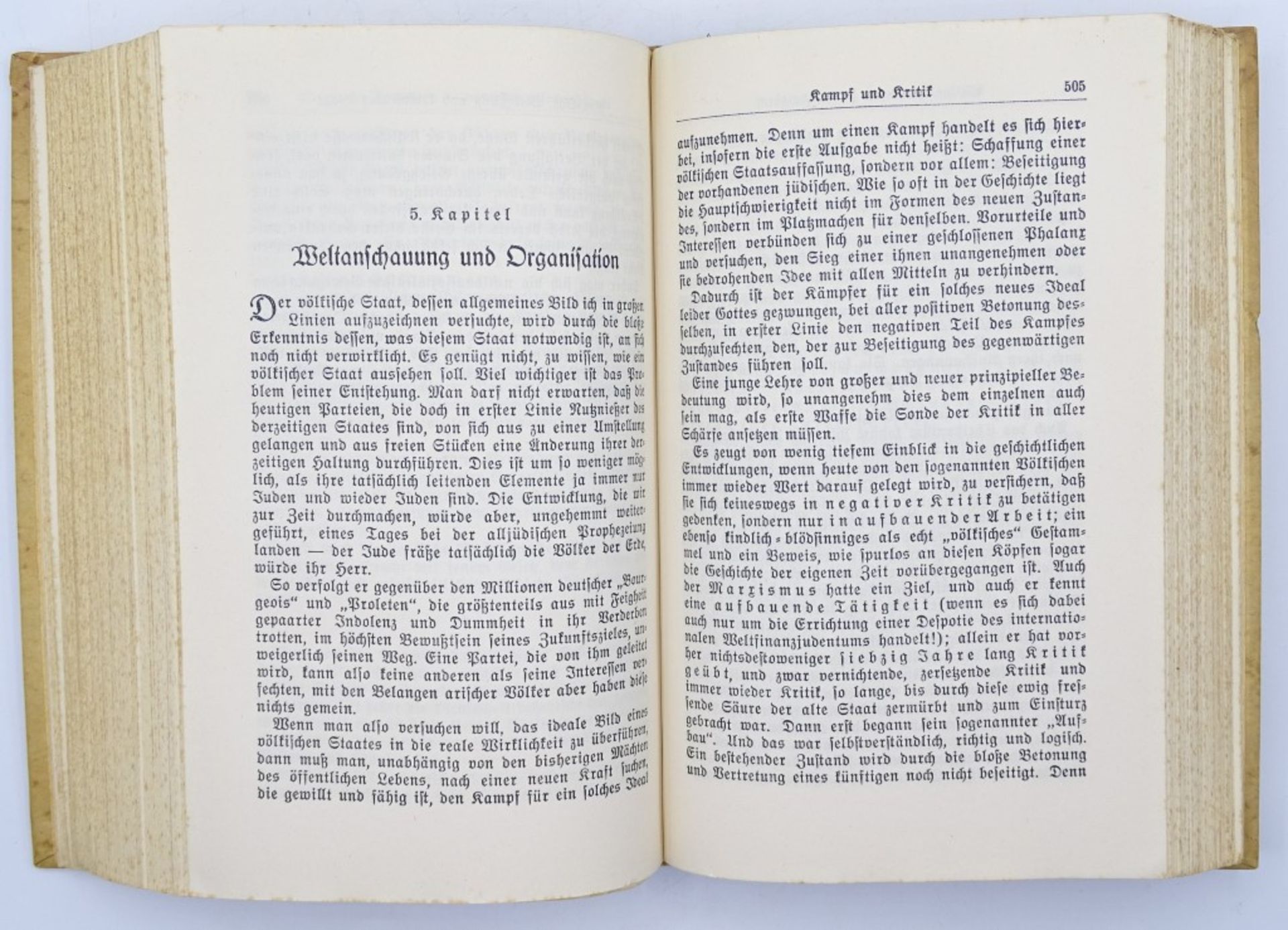 Adolf Hitler "Mein Kampf", 1938,Goldschnitt, 330.-334.Auflage, Münche - Bild 5 aus 10