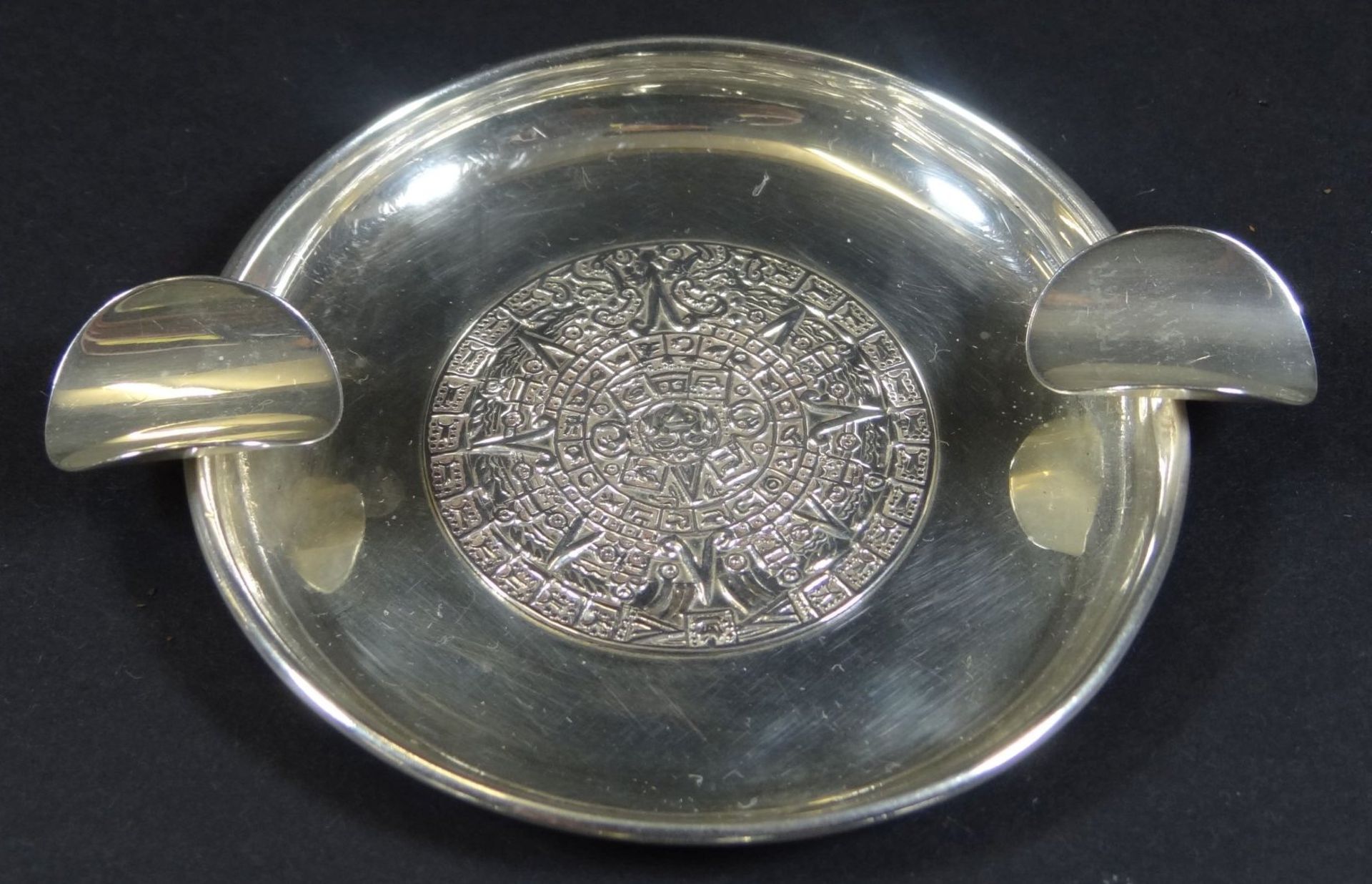 Silber-Aschenbecher, Sterling-925-, Mexico, D-7 cm, 21 gr.