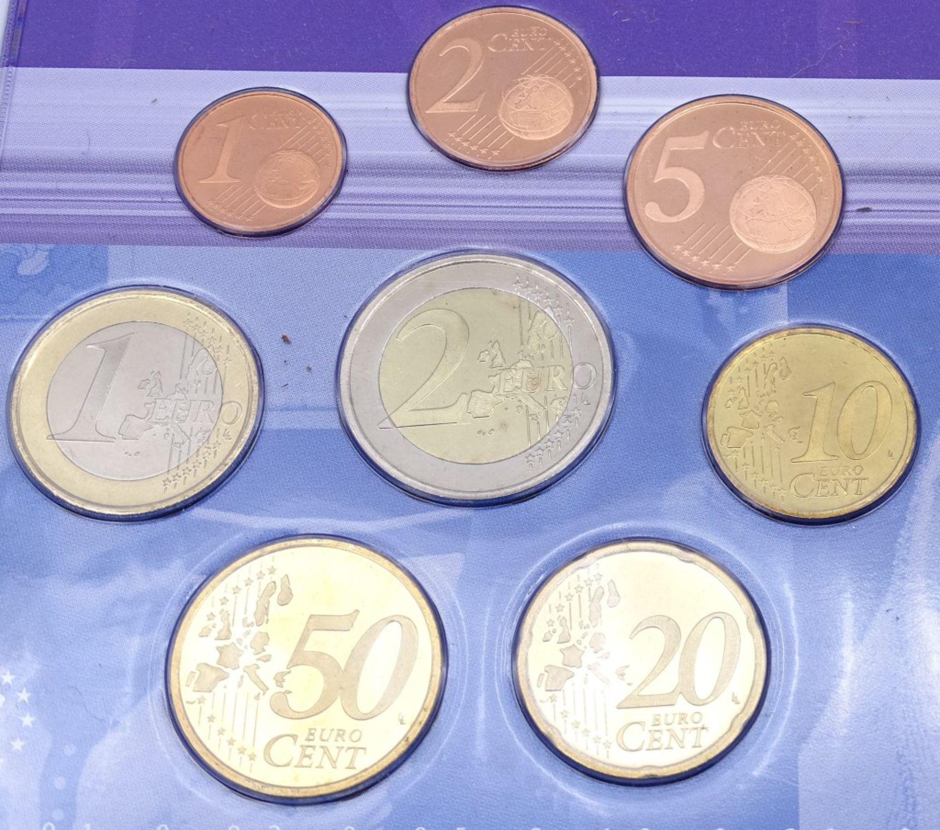 Konvolut Euro Kursmünzsätze,ges.= 15,52 Eu - Bild 3 aus 6
