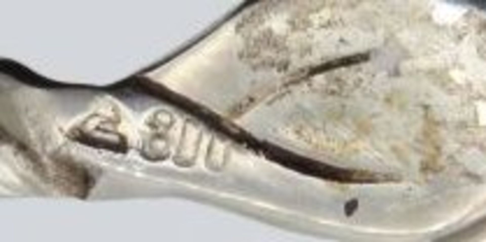 kl. Silberkelle o.ä., 800er Silber, 18,6gr., L-10cm. - Image 2 of 2