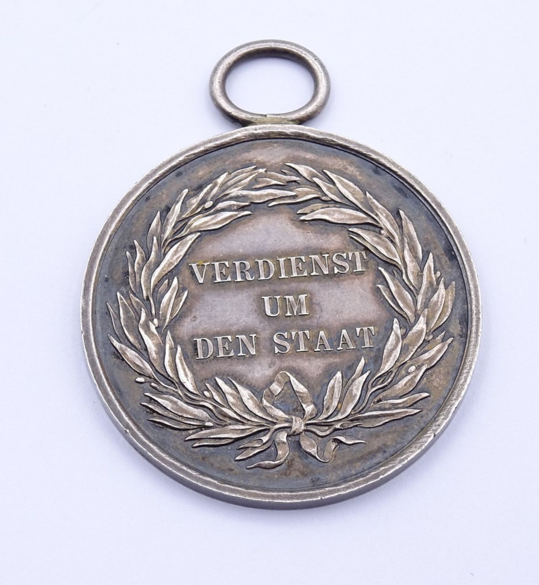 Tragbare Verdienstmedaille Silber Friedrich Wilhelm III. Monogramm FWR - Bild 2 aus 2