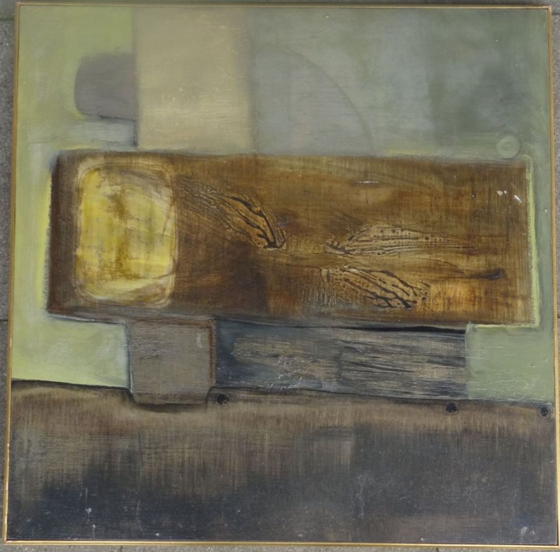 Manuel BEA CERVERA (1934-1997, 1963 "Komposition" Öl/Platte, 62x62 c