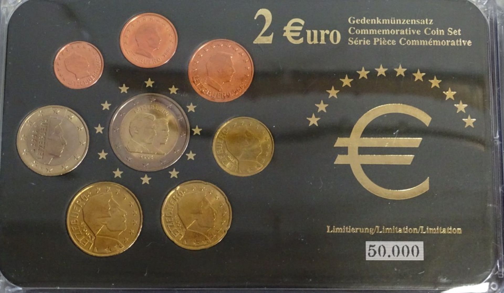 Konvolut Euro Gedenk-u. Kursmünzsätze in Kasten,ges.11 Stück,= 42,68 Euro.O - Bild 9 aus 10