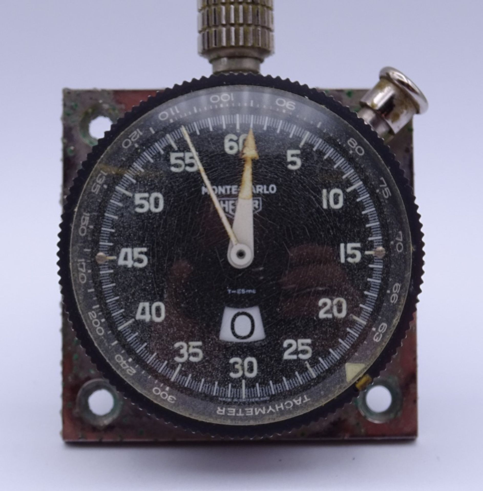 Dashboard Uhr "HEUER Monte-Carlo" Leonidas SA,Schweiz um 1960,nR:67936;Metallgehäuse auf - Bild 3 aus 7