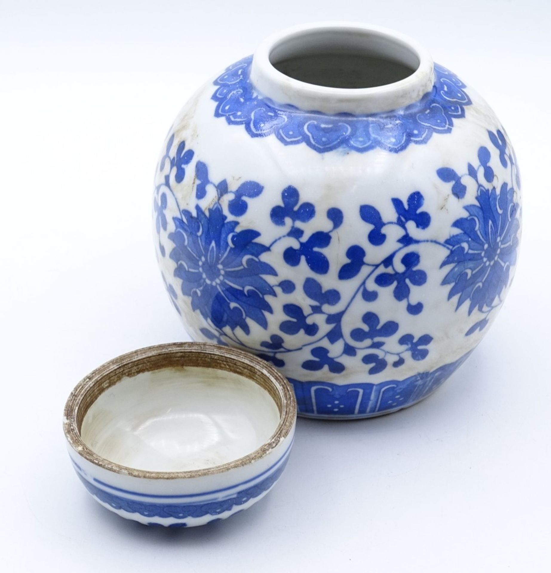 Teedose,China,blaumalerei,im Boden chin.gemarkt,H-12cm - Bild 4 aus 5