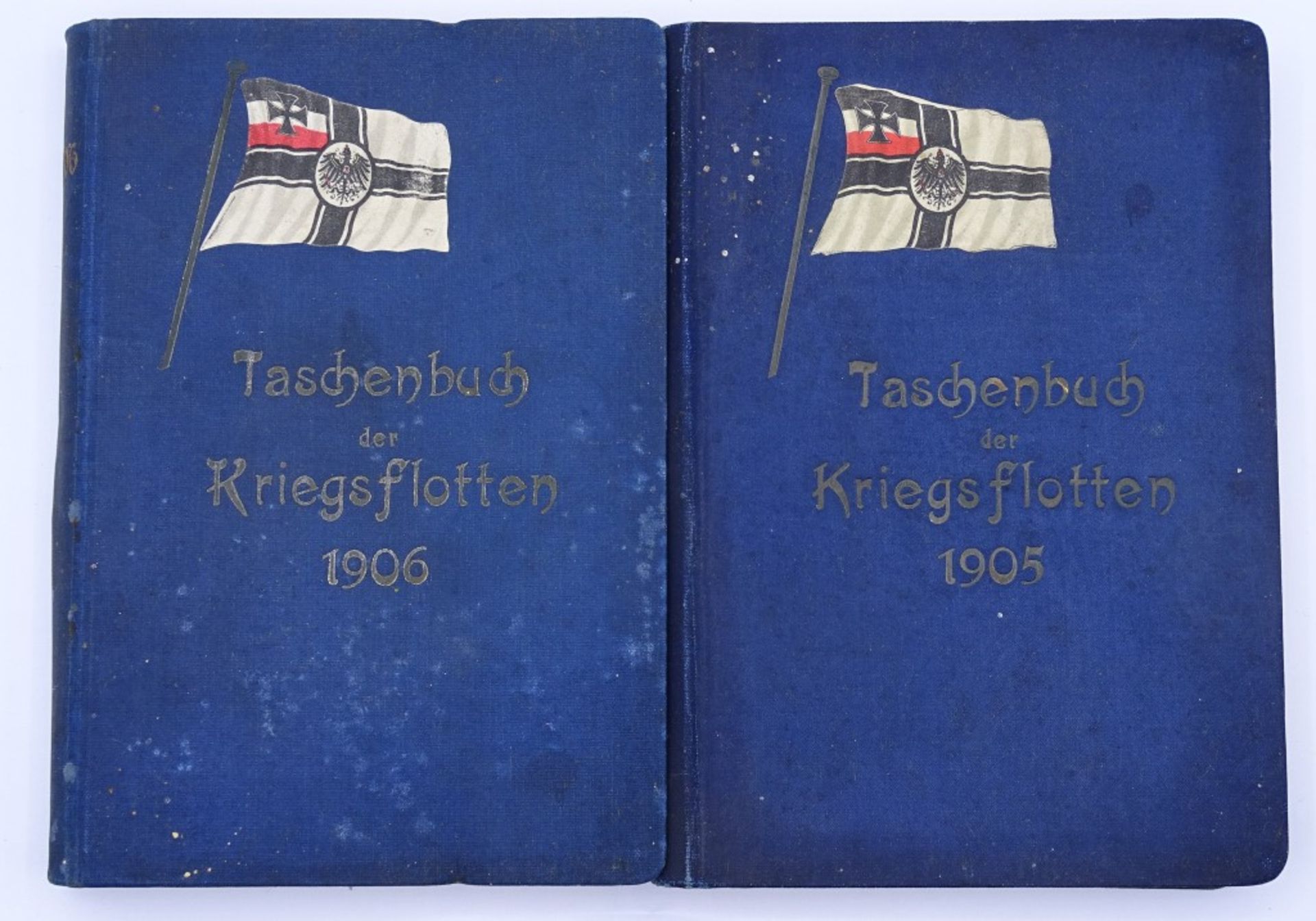 Taschenbücher der Kriegsflotten 1905 u. 1906,mit Schiffsbildern und Skizze