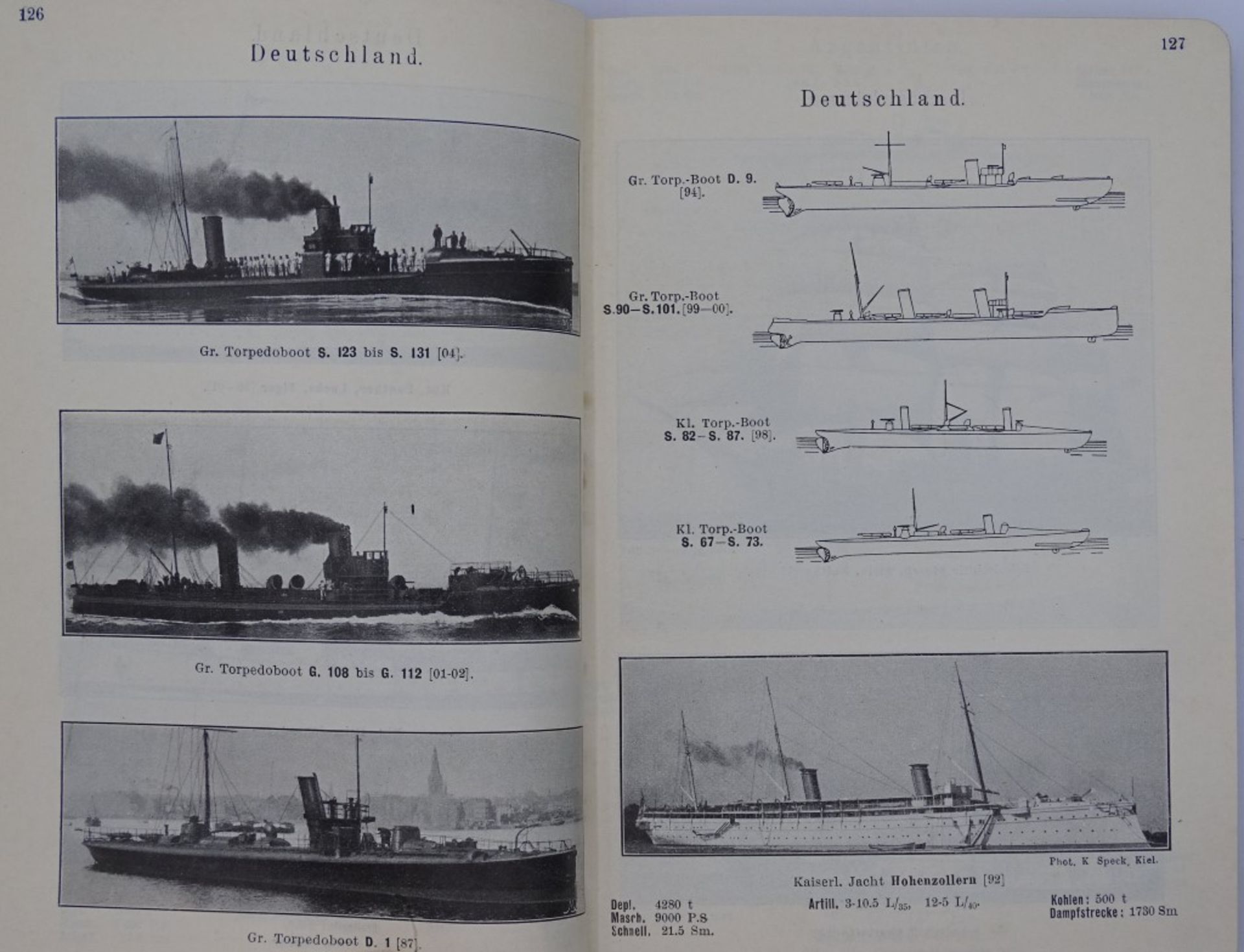 Taschenbücher der Kriegsflotten 1905 u. 1906,mit Schiffsbildern und Skizze - Bild 7 aus 9