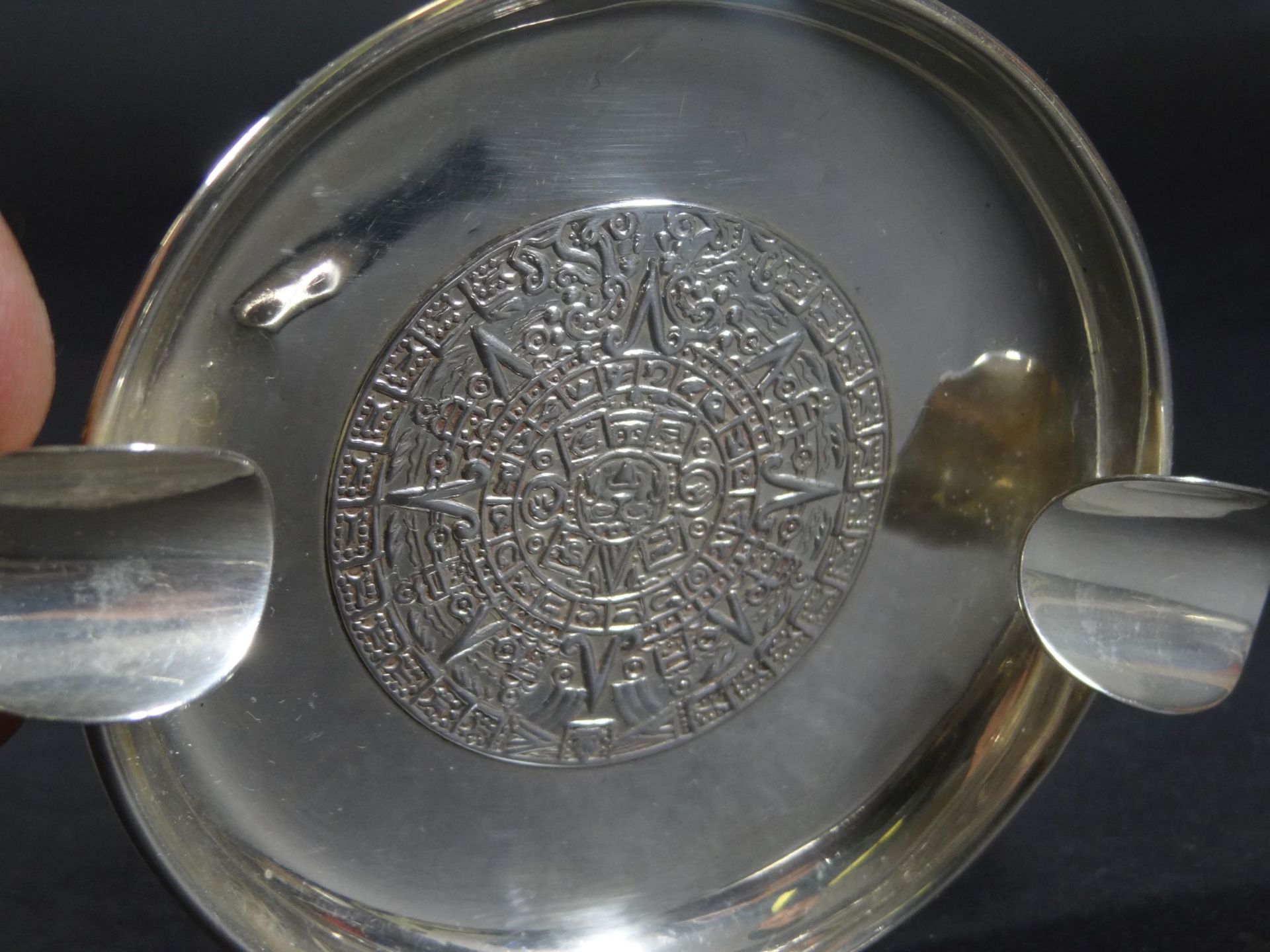 Silber-Aschenbecher, Sterling-925-, Mexico, D-7 cm, 21 gr. - Image 2 of 4