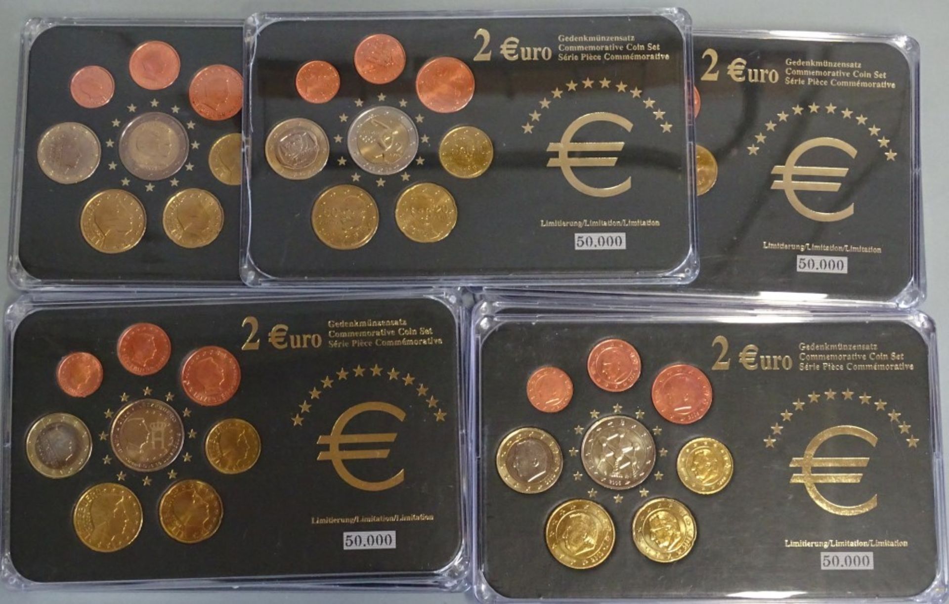 Konvolut Euro Gedenk-u. Kursmünzsätze in Kasten,ges.11 Stück,= 42,68 Euro.O - Bild 5 aus 10