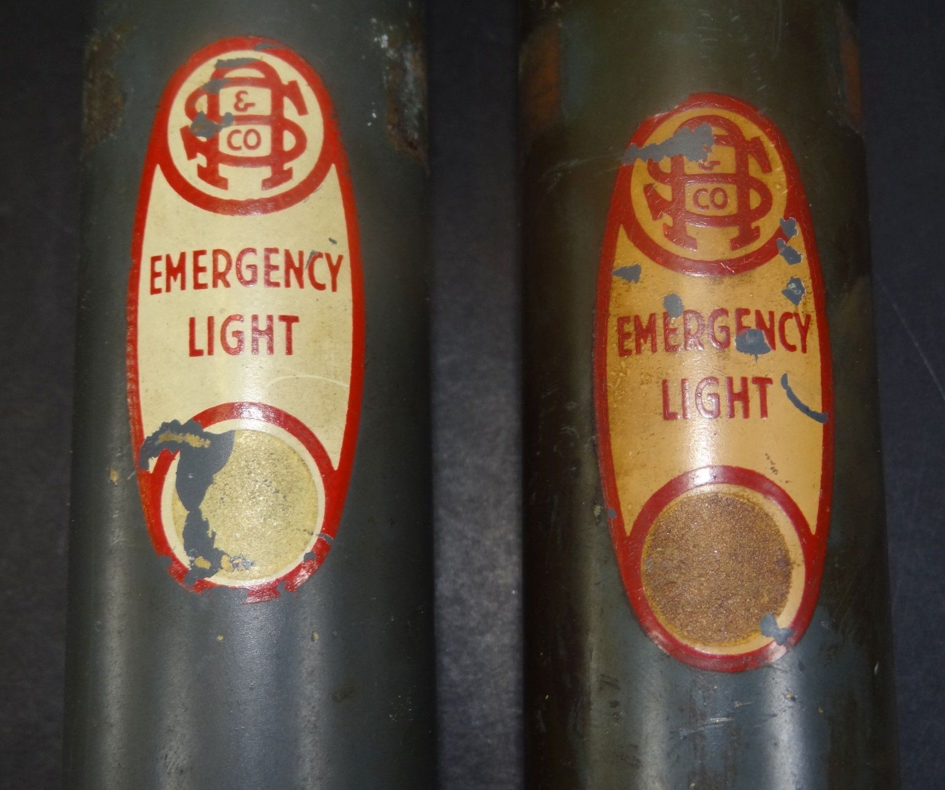 2x AS&Co Emergency Light aus Messing, Batteriebetrieb, wohl maritim - Bild 2 aus 4