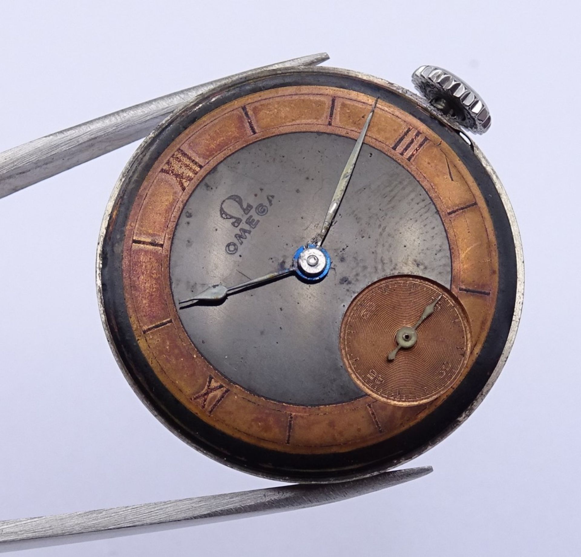 Armbanduhr "Omega",cal.26.5T3 ,Militär Armbanduhr,1940er Jahre,mechanisch,Werk läuft,Edelstahl,d- - Bild 6 aus 10