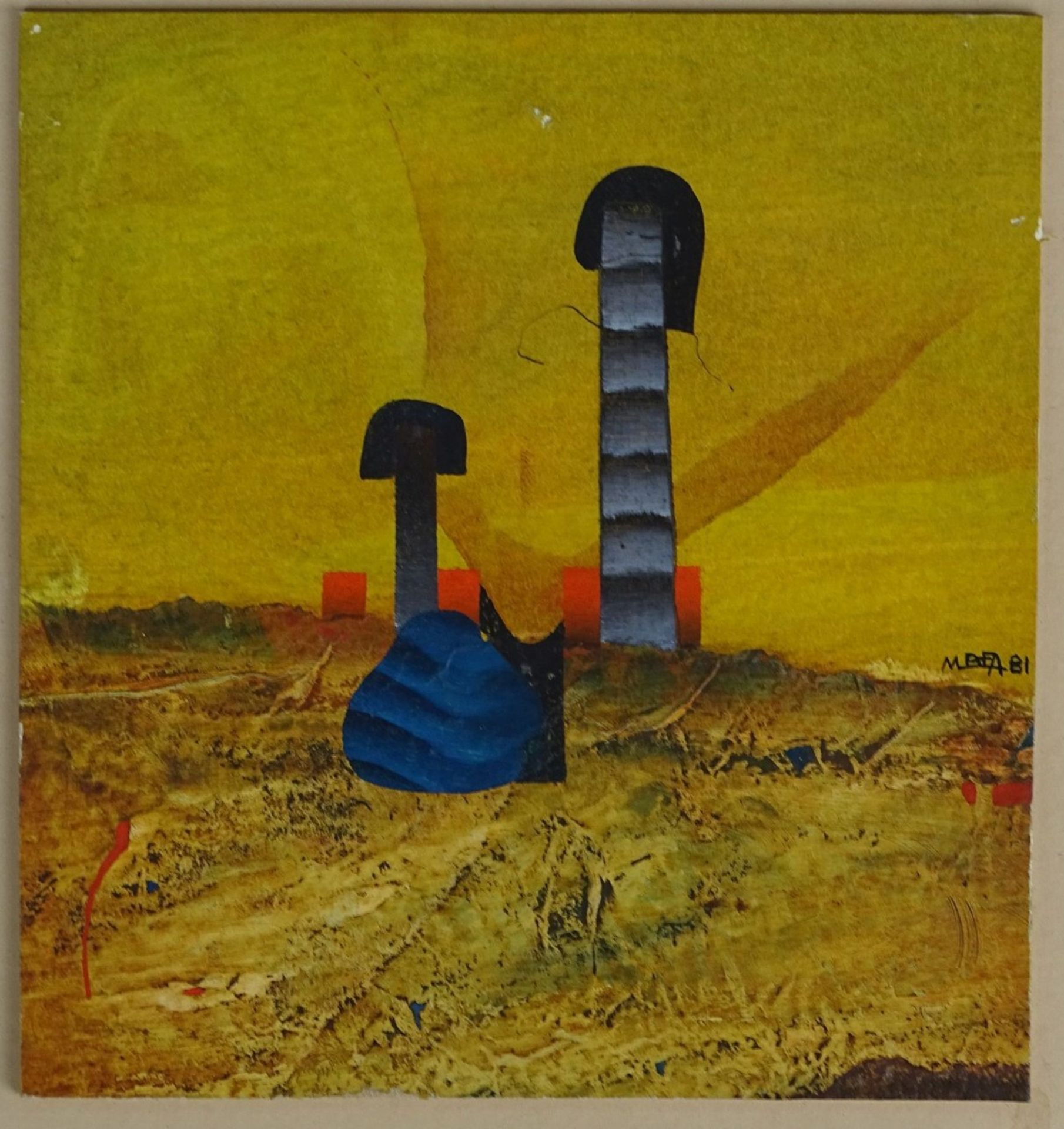 Manuel BEA CERVERA (1934-1997), ohne Titel, Öl/Karton, 16x15 cm, breit gerahmt, RG 26x33 cm,