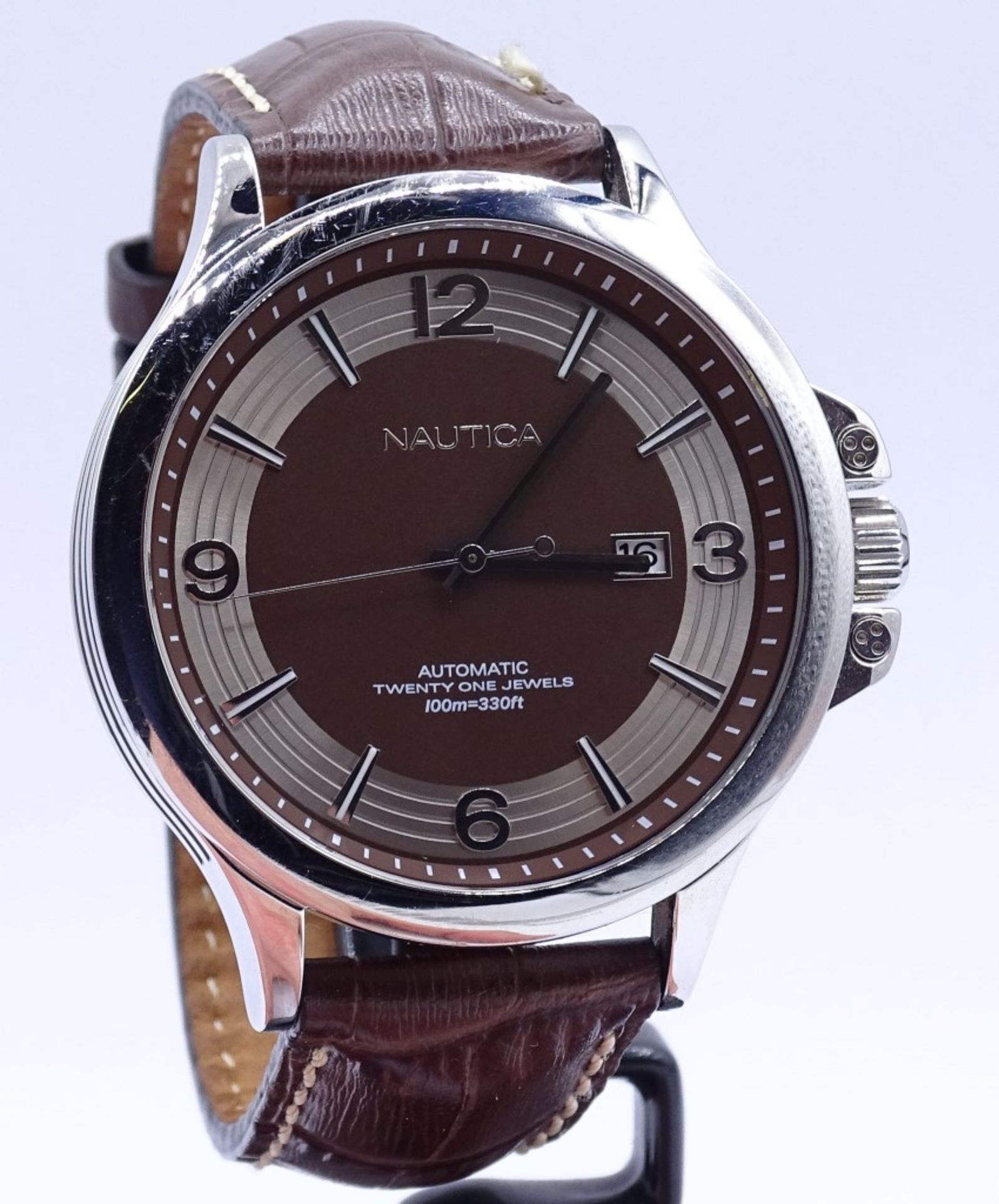 HAU "Nautica",automatic, Werk läuft,Edelstahl,Gehäuse d-46mm,leichte Tragespur - Image 6 of 6