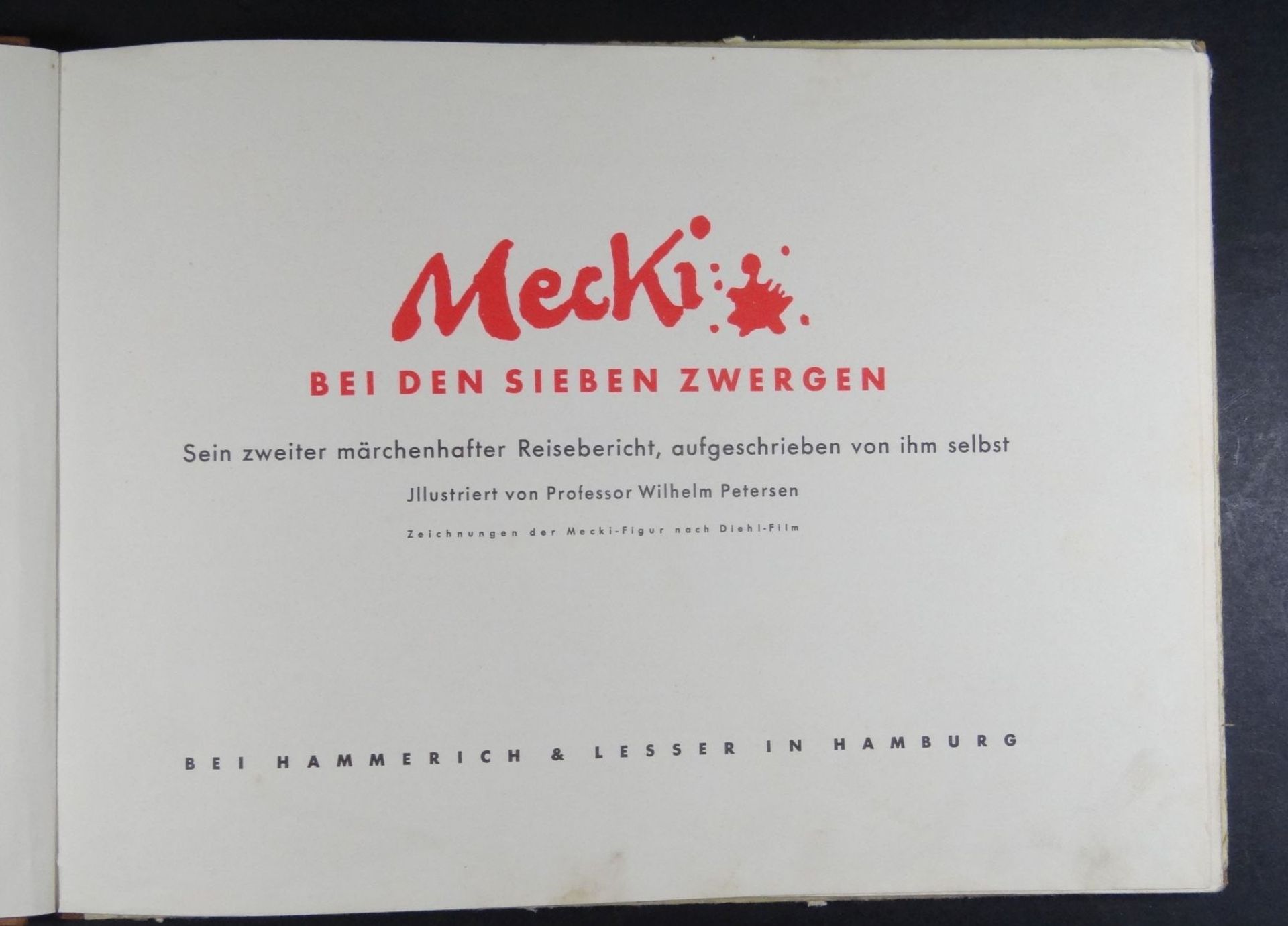altes Bilderbuch "Mecki bei den 7 Zwergen" 1953 - Bild 2 aus 7