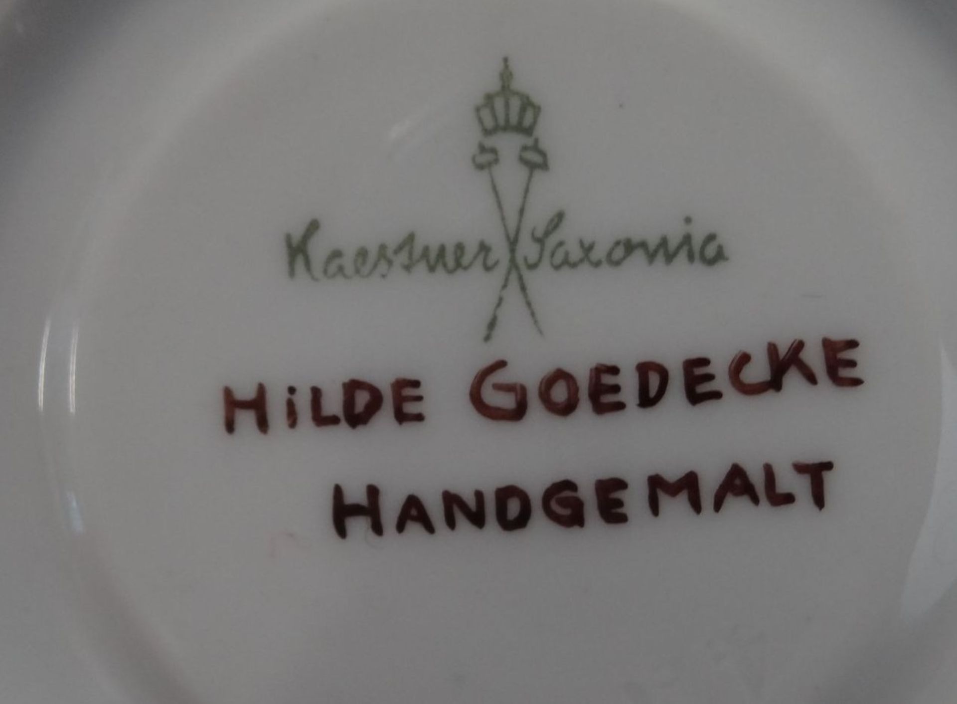 Rest Teesewrvice, handbemalt von Hilde Goedecke, zusammen 20 Teile - Bild 5 aus 6