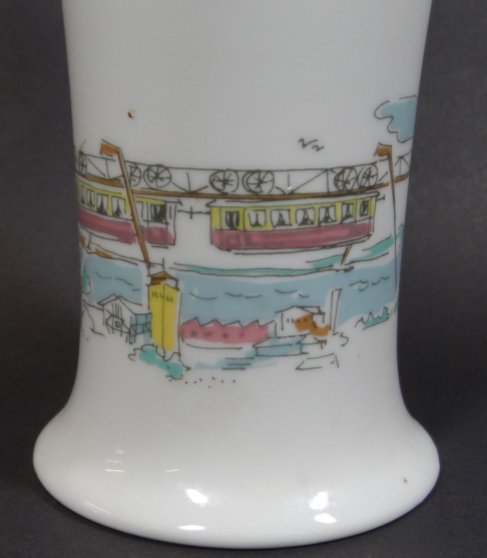 Vase von Arzberg mit Darstellung Schwebebahn (Wuppertal?), H-16 cm - Bild 4 aus 6