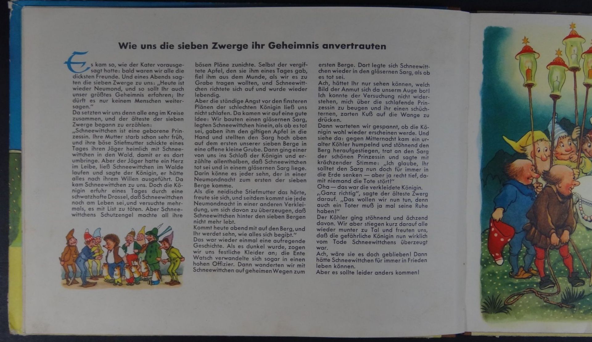 altes Bilderbuch "Mecki bei den 7 Zwergen" 1953 - Bild 5 aus 7