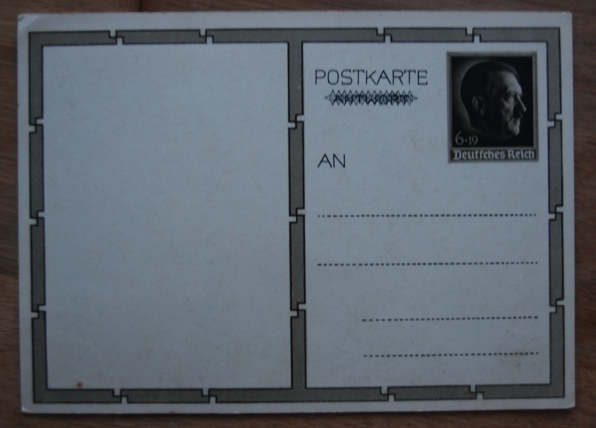 Postkarte "A. Hitler" - Bild 2 aus 2