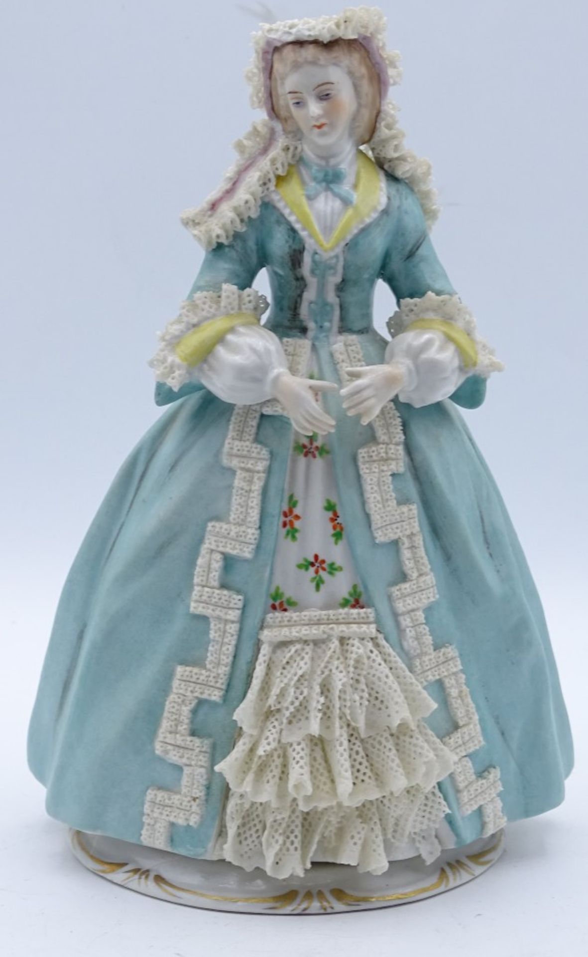 "Sitzendorf "Godey's Fashions Figur,geklebt,H-18cm