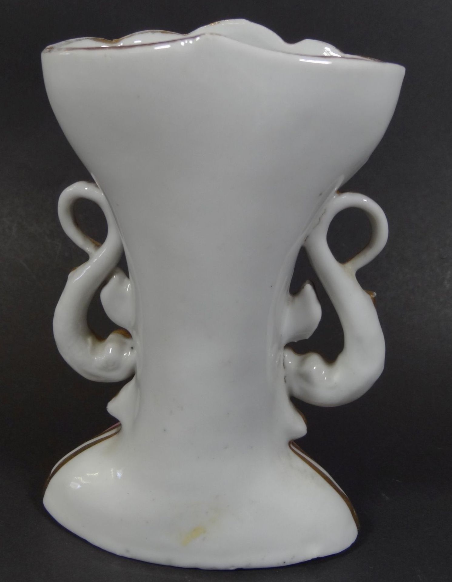 Biedermeier-Vase mit Goldstaffage, diese berieben, H-15 cm - Bild 2 aus 4