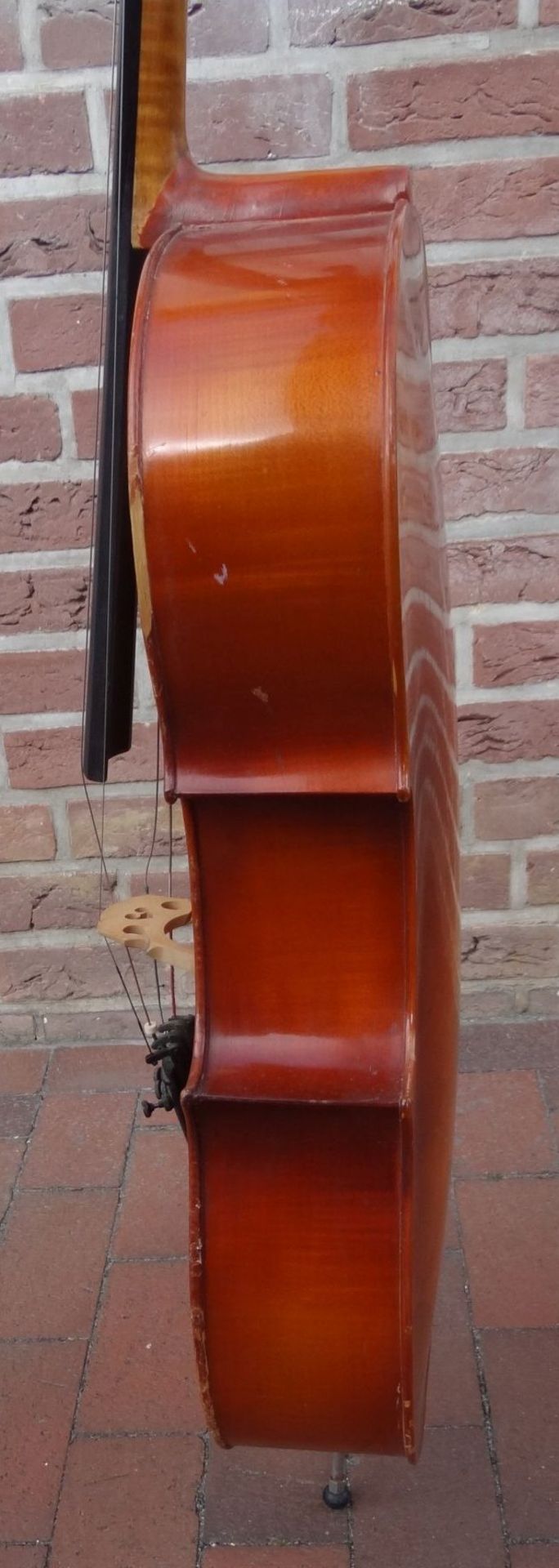 Cello mit Bogen, Alters-u. Gebrauchsspuren, H-130 cm, - Bild 5 aus 10